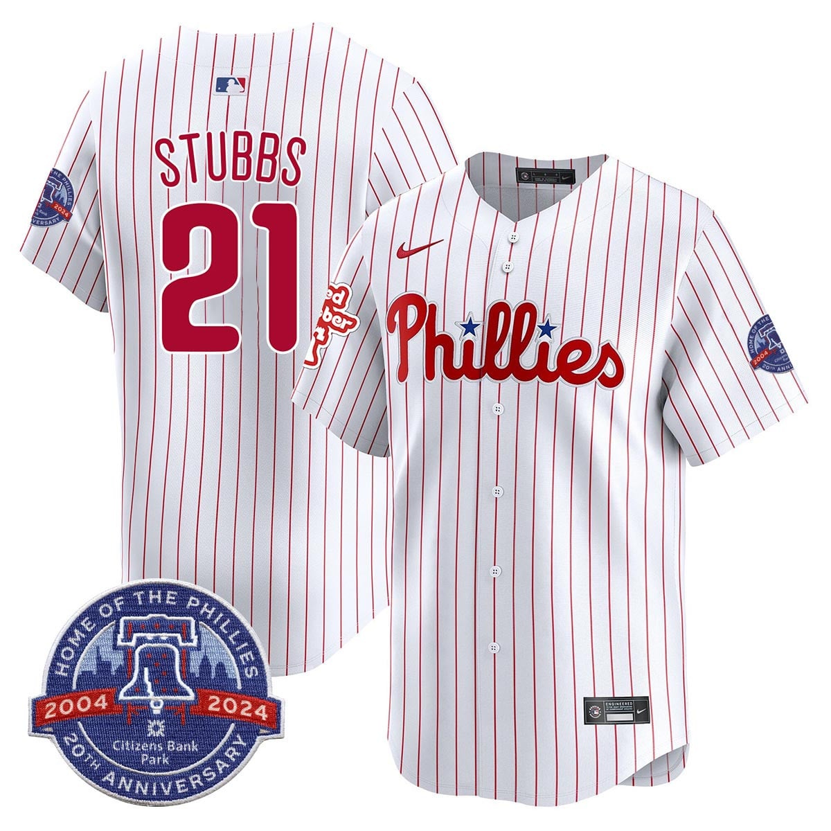 Men's Phillies Citizen Bank Park's 20Th Anniversary Jersey - All Stitched