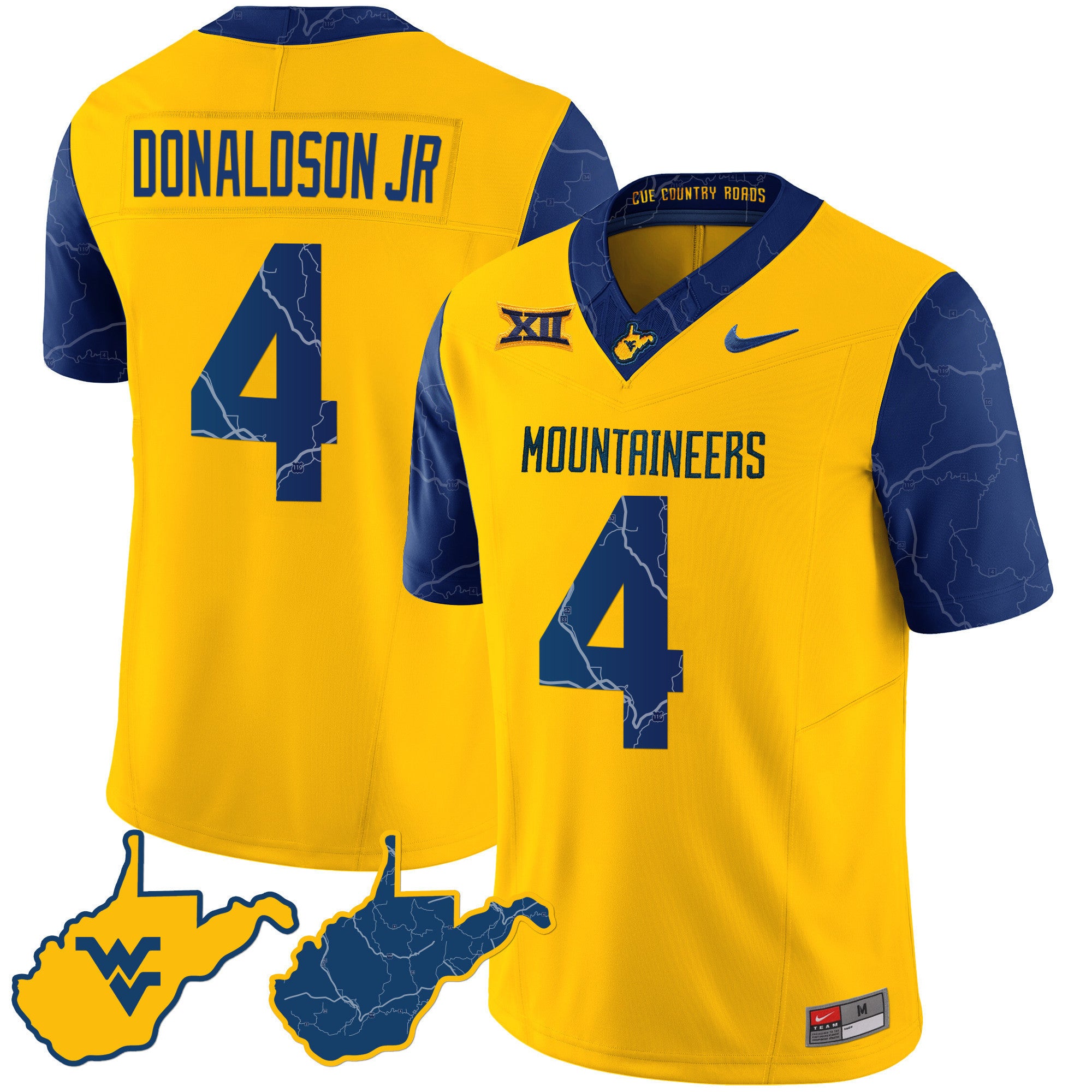 Men's West Virginia Mountaineers 2023 Country Roads Jersey - All Stitched