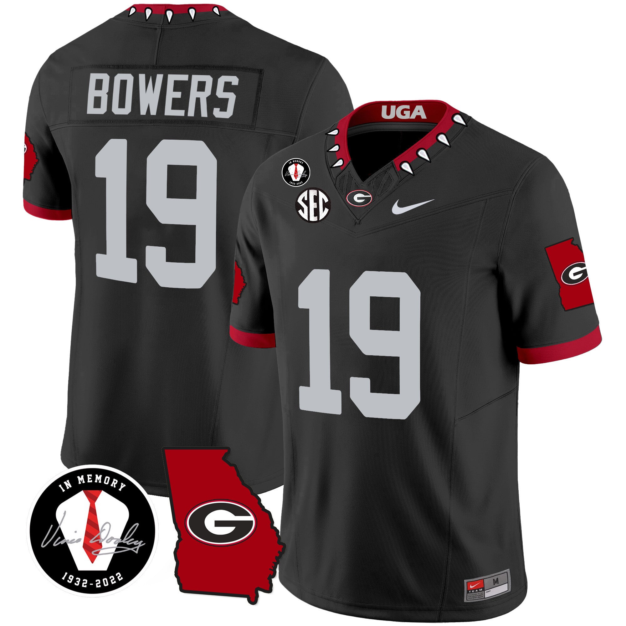 Men's Georgia Bulldogs 2024 Vapor Jersey V3 - Georgia Map - All Stitched