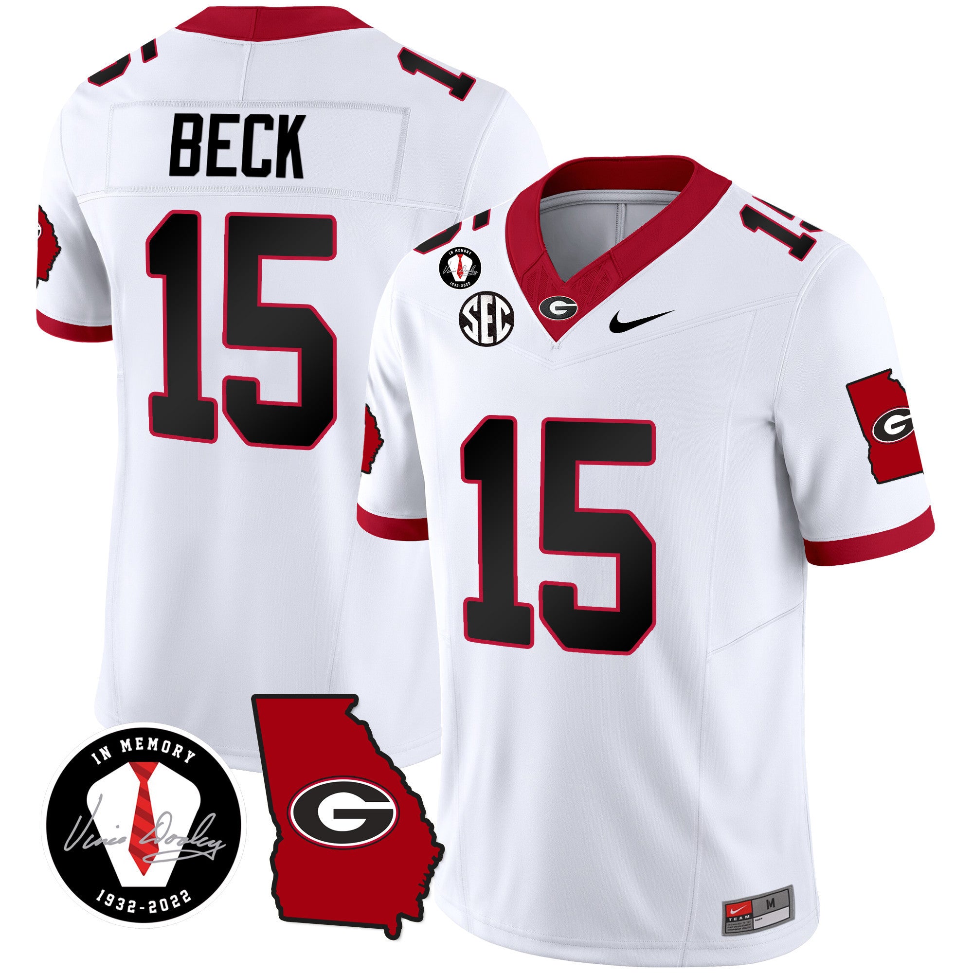 Men's Georgia Bulldogs 2024 Vapor Jersey V3 - Georgia Map - All Stitched