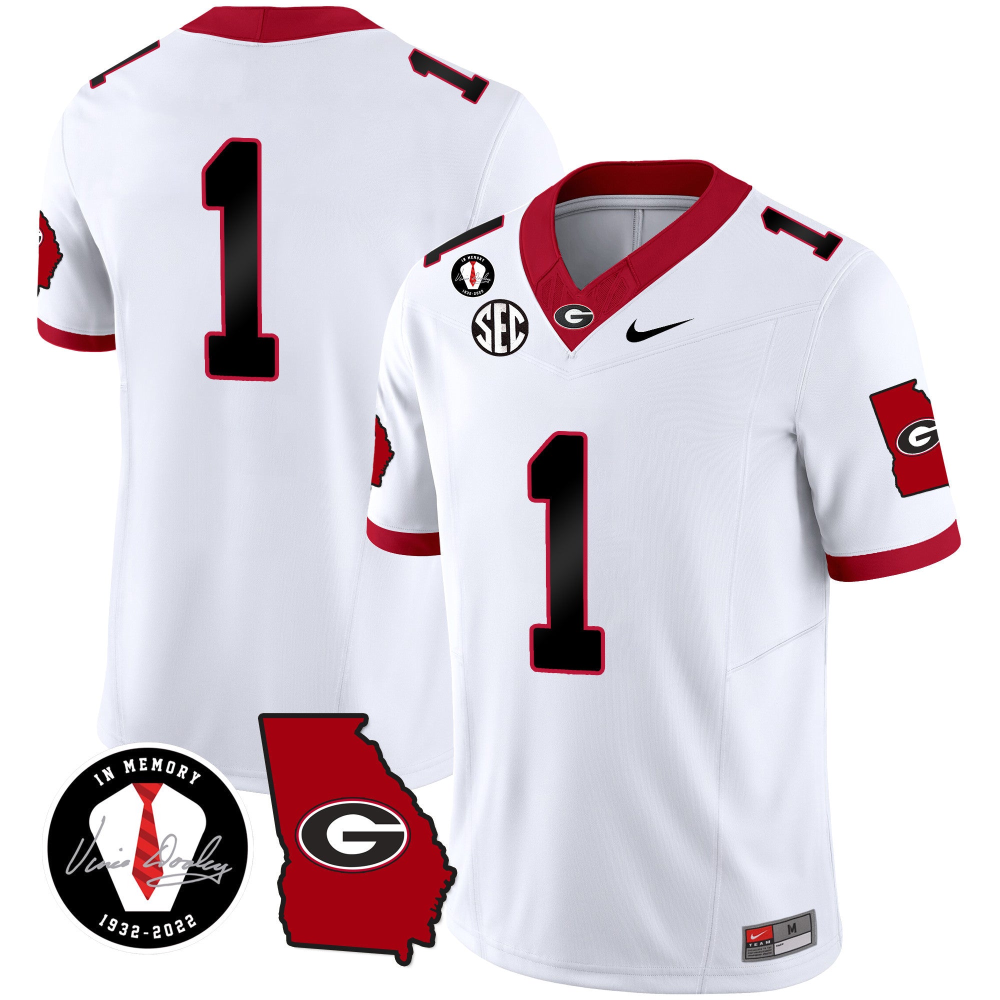 Men's Georgia Bulldogs 2024 Vapor Jersey V3 - Georgia Map - All Stitched