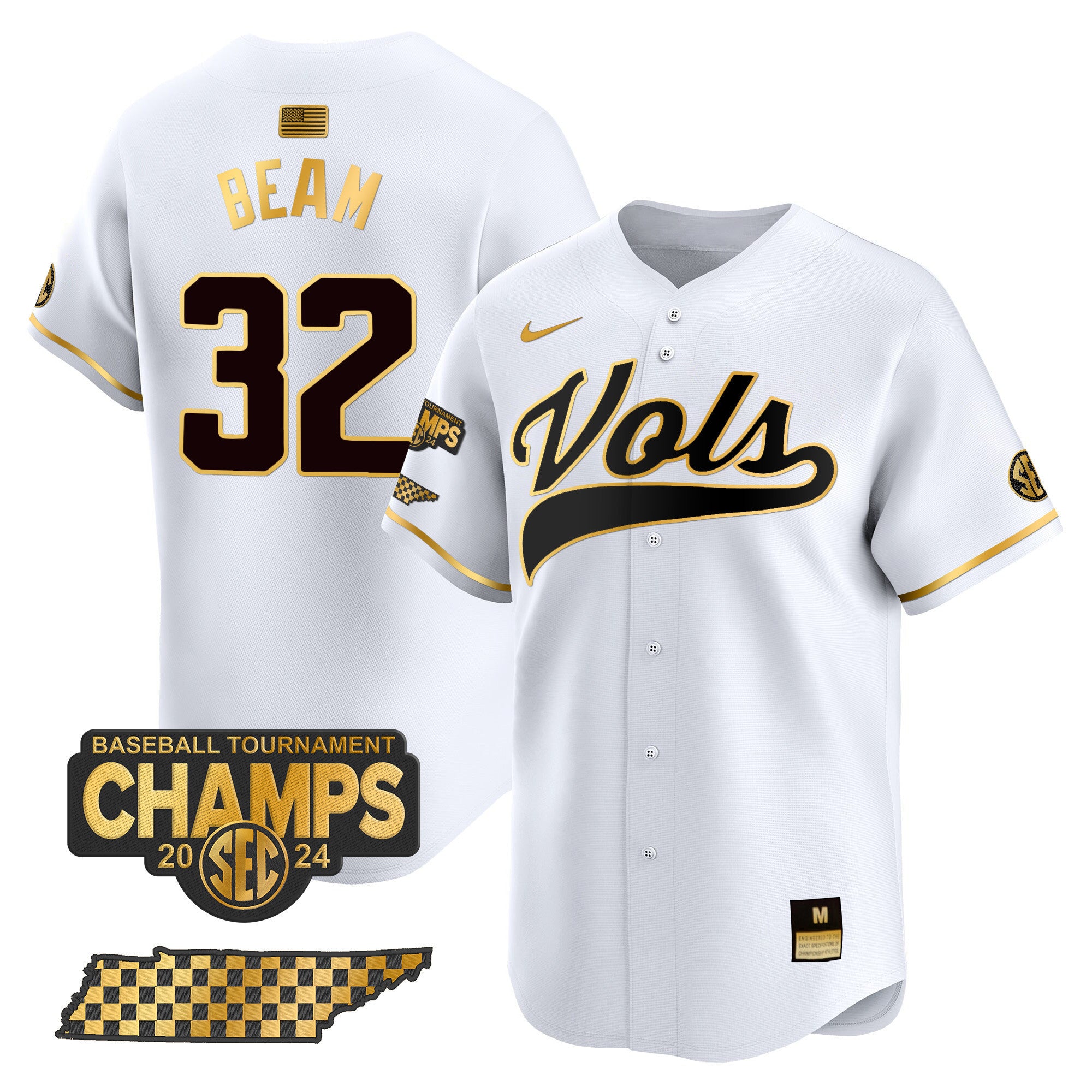 Men's Tennessee Volunteers 2024 Tournament Champions Vapor Premier Limited Jersey - All Stitched
