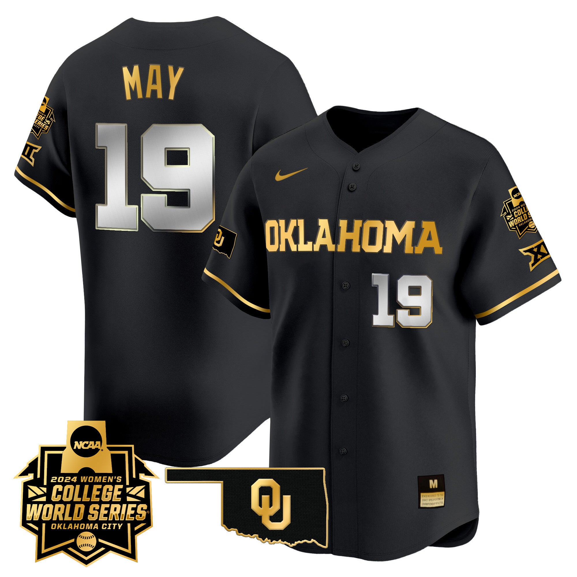 Men's size - Oklahoma Sooners Women's College World Series Champions Vapor Premier Limited Jersey - All Stitched