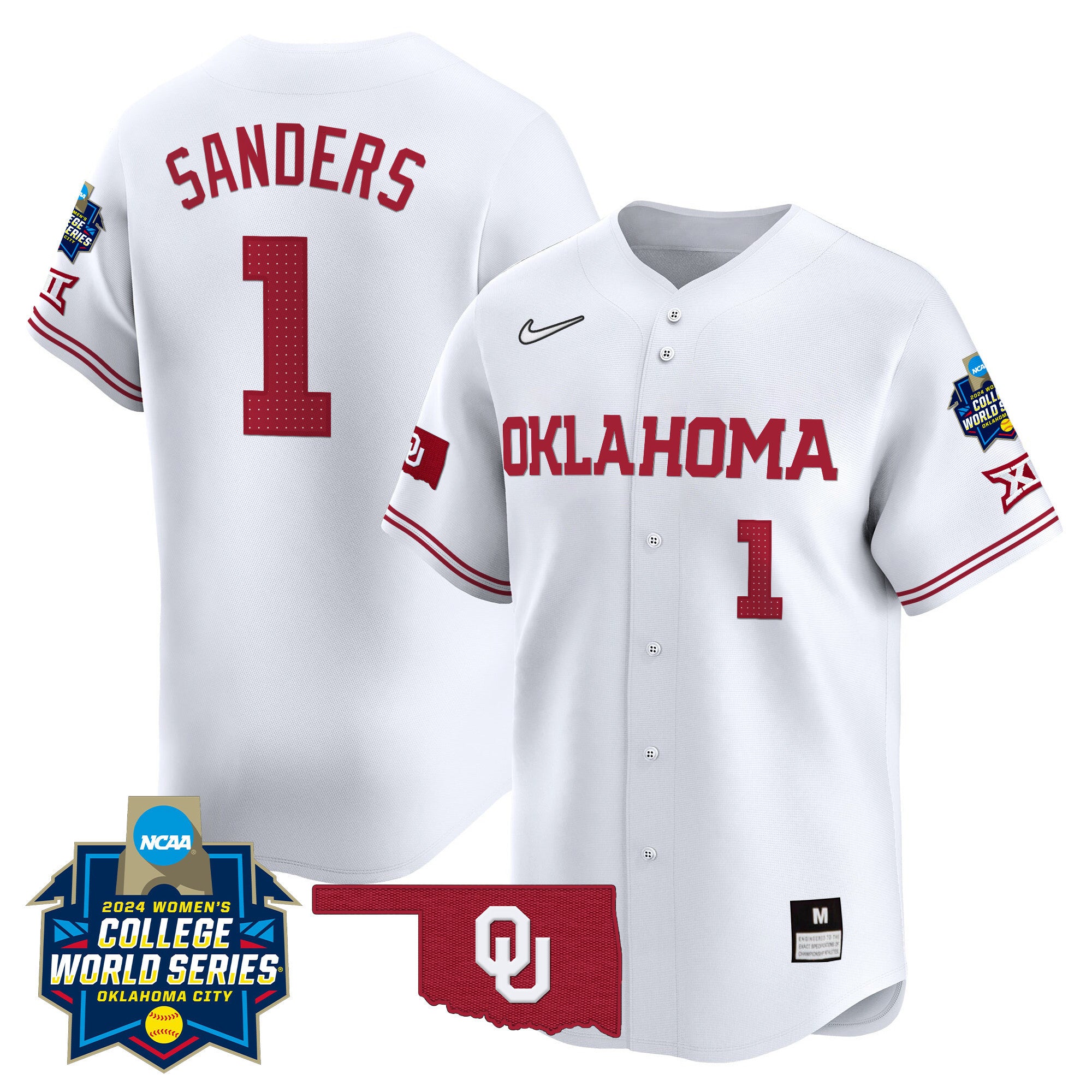 Men's size - Oklahoma Sooners Women's College World Series Champions Vapor Premier Limited Jersey - All Stitched