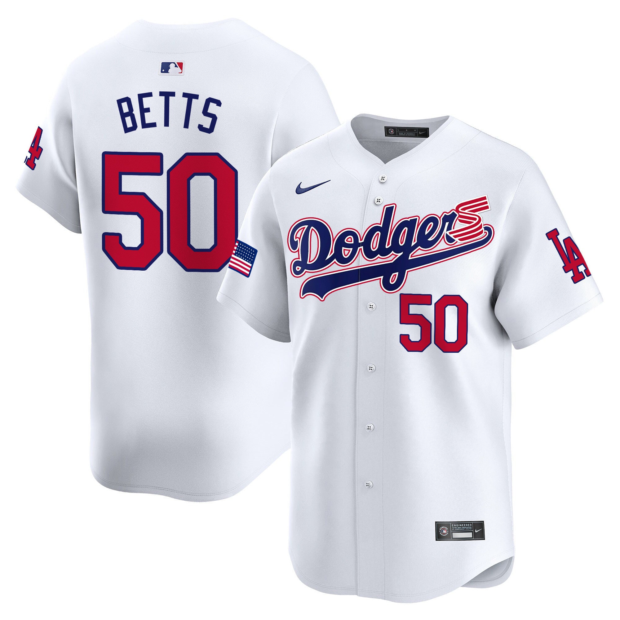 Men's Dodgers 2024 Independence Day Vapor Premier Limited Jersey - All Stitched