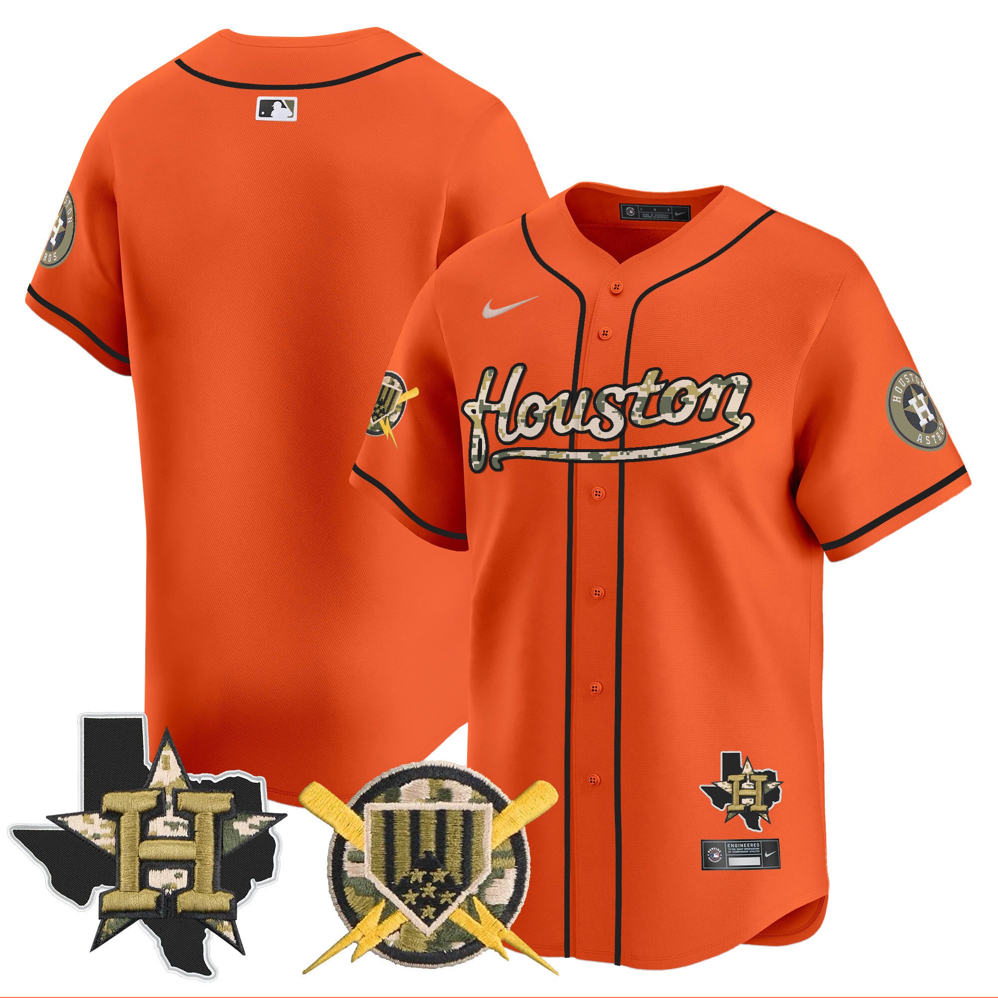 Men's Astros Armed Forces Day Vapor Premier Limited Jersey - All Stitched