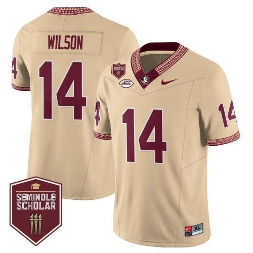 Men?s Florida State Seminoles Football Vapor Gold Jersey ? Seminole Scholar ? All Stitched