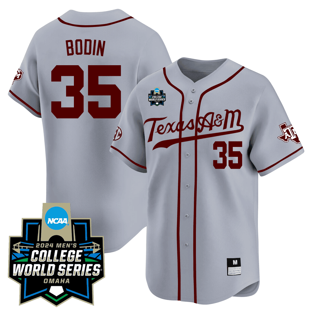Men's Texas A&M 23/24 Jersey - 2024 College World Series Patch
