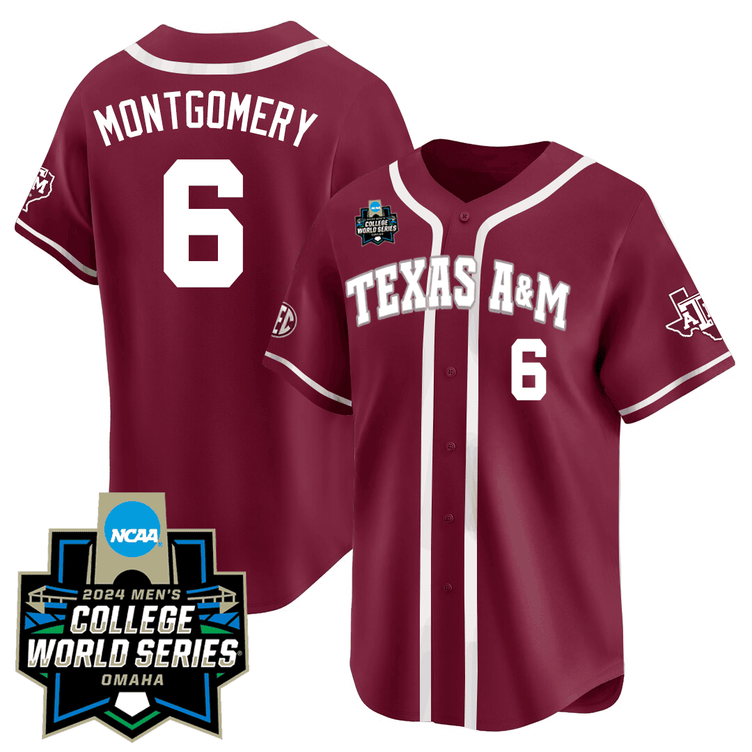 Men's Texas A&M 23/24 Jersey - 2024 College World Series Patch