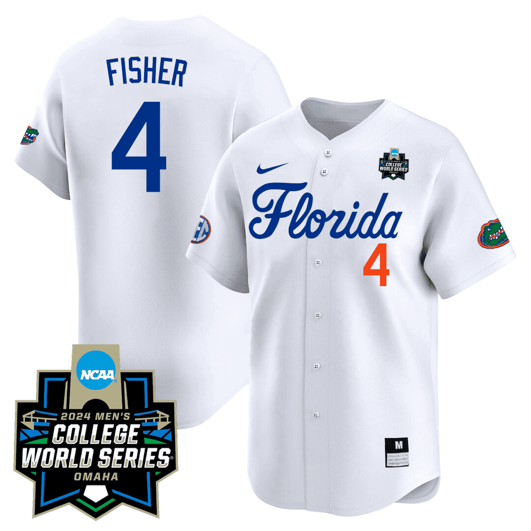 Men's Florida Gators 23/24 Jersey - 2024 College World Series Patch - All Stitched