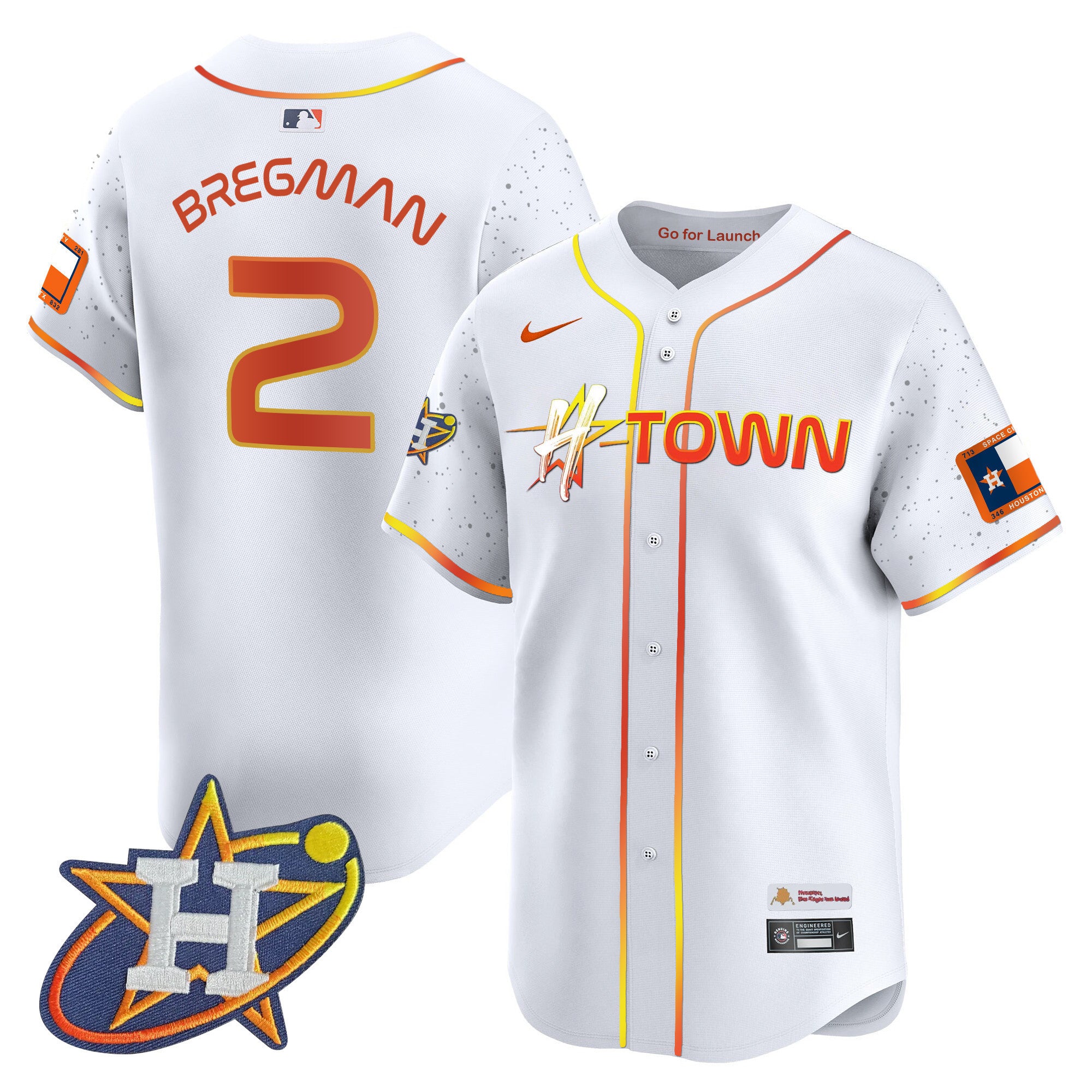 Men's Astros 2024 Space City H-Town Vapor Premier Limited Jersey - All Stitched