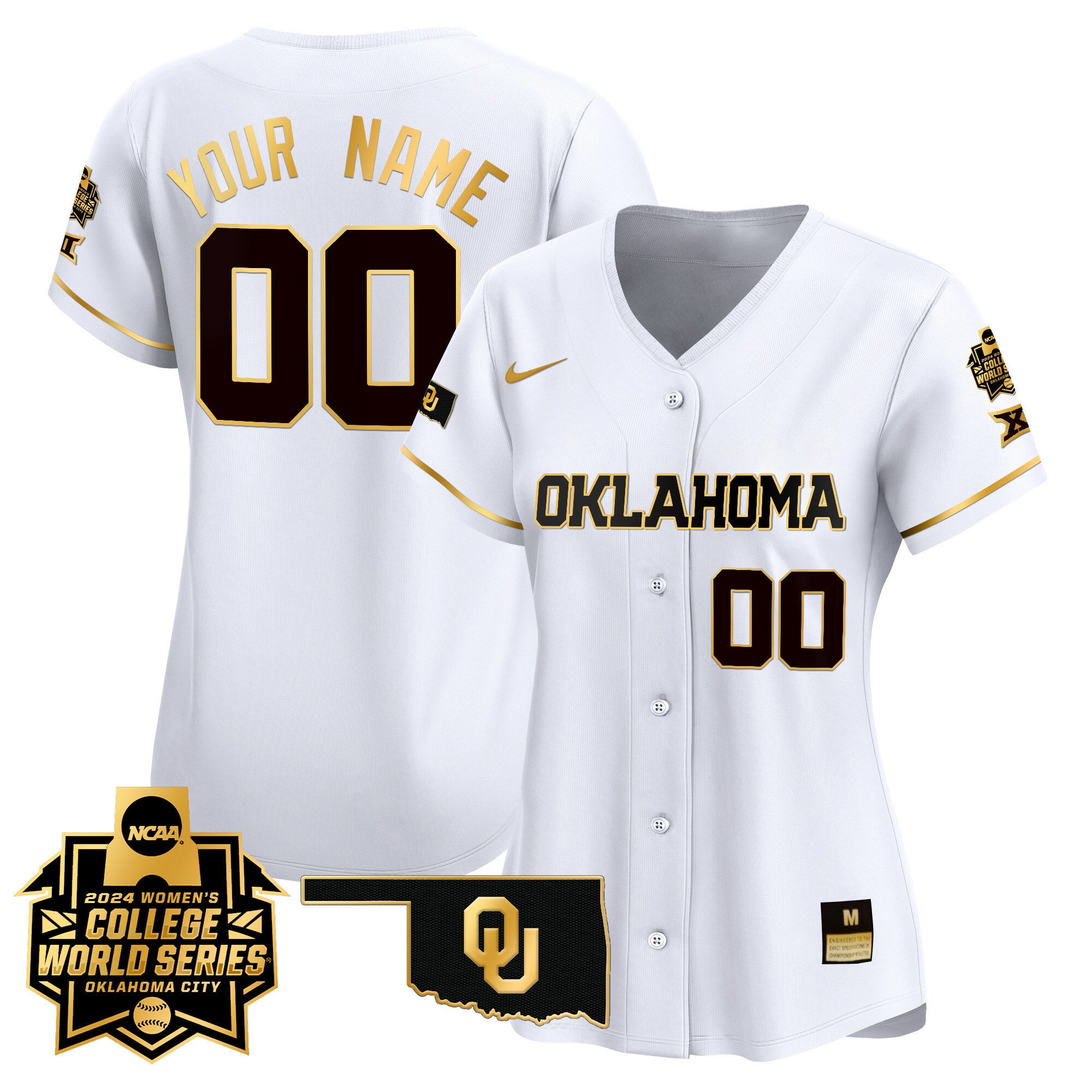 Oklahoma Sooners Women's College World Series Champions Vapor Premier Limited Custom Jersey - All Stitched