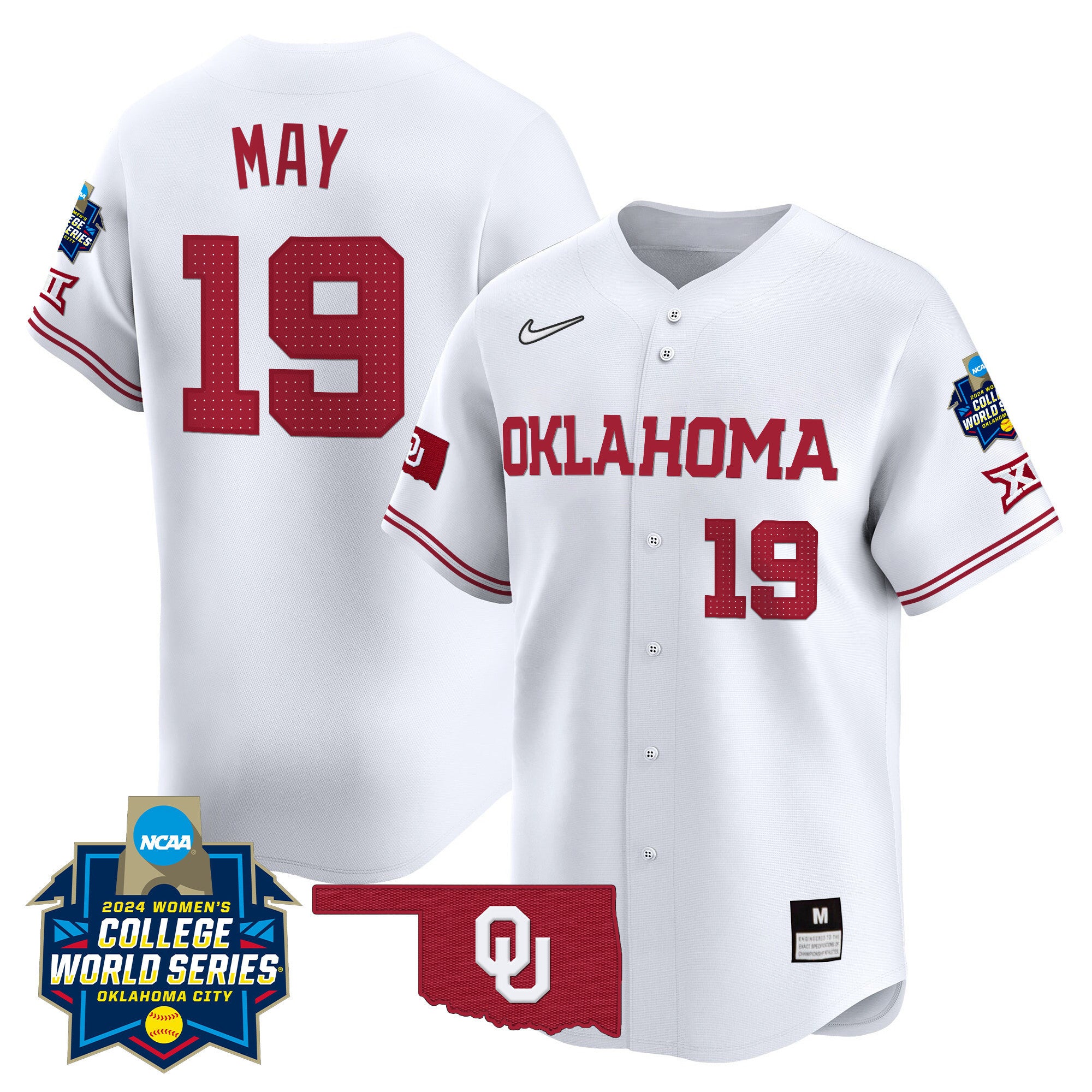 Men's size - Oklahoma Women's College World Series Champions Vapor Premier Limited Jersey - All Stitched