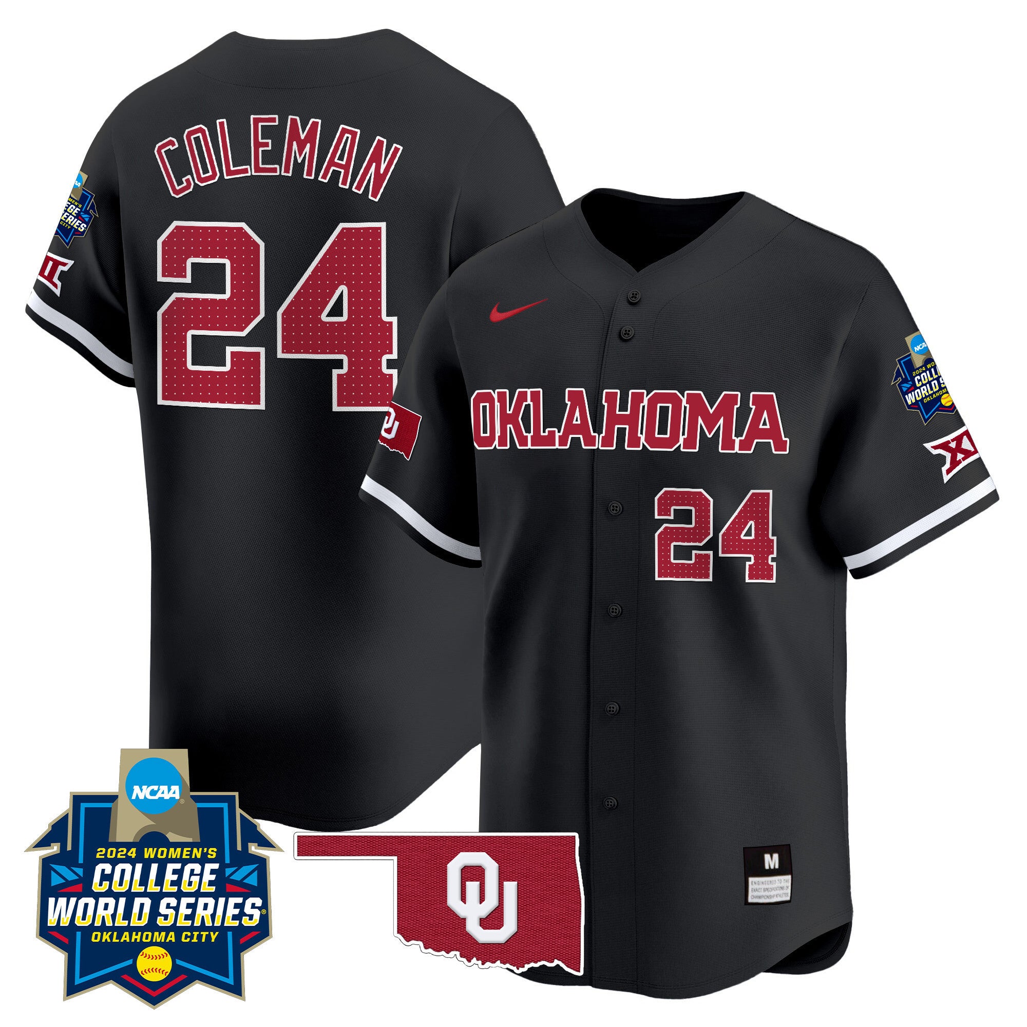 Men's size - Oklahoma Women's College World Series Champions Vapor Premier Limited Jersey - All Stitched