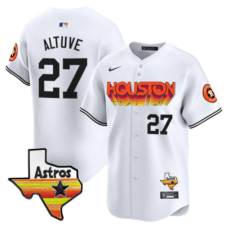Men's Astros Throwback Style Vapor Premier Limited Jersey - All Stitched