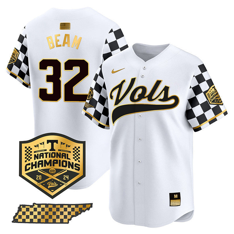 Men's Tennessee Volunteers Checkerboard 2024 Champions Vapor Premier Limited Jersey - All Stitched