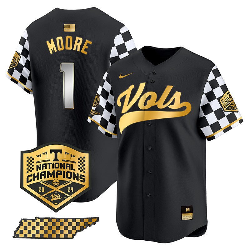Men's Tennessee Volunteers Checkerboard 2024 Champions Vapor Premier Limited Jersey - All Stitched