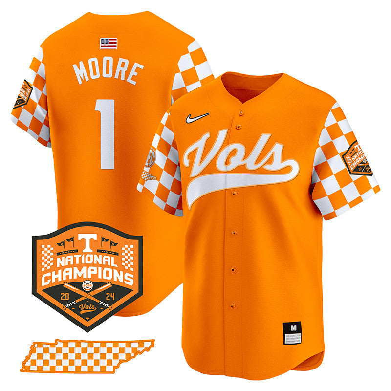 Men's Tennessee Volunteers Checkerboard 2024 Champions Vapor Premier Limited Jersey - All Stitched