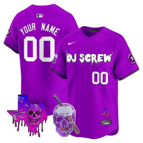 Astros DJ Screw Vapor Premier Limited Custom Jersey - All Stitched