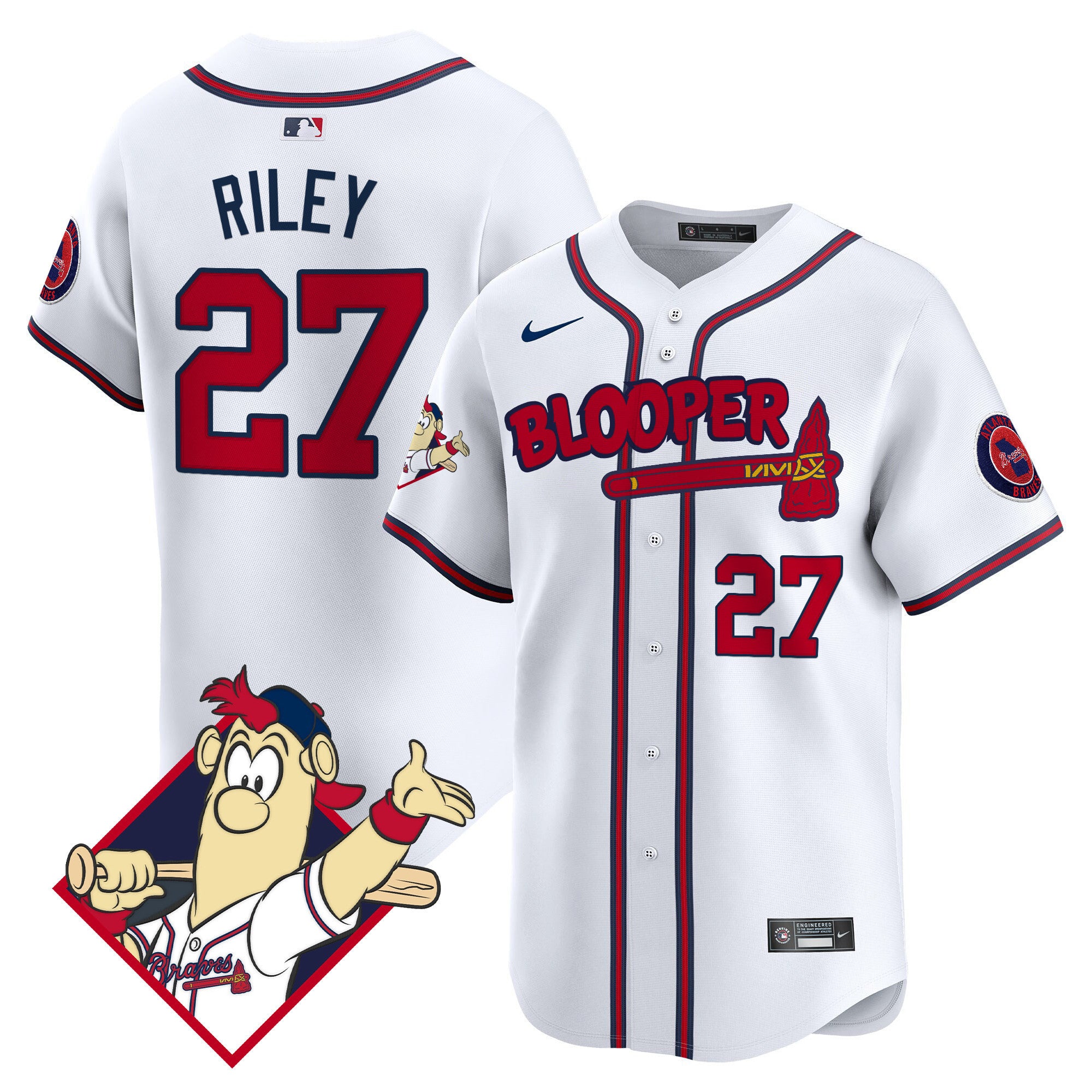Men's Atlanta Braves Blooper Vapor Premier Limited Jersey - All Stitched