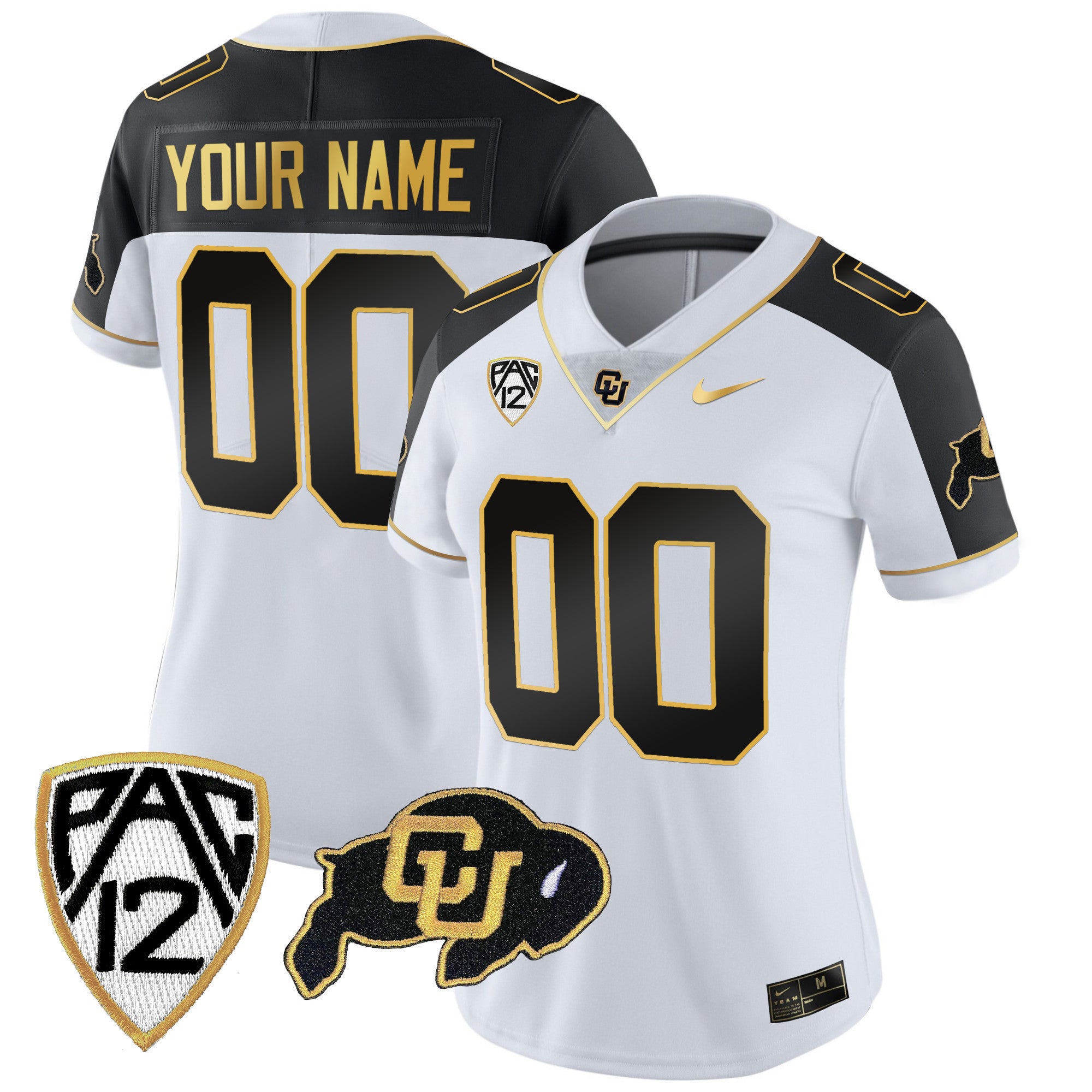 Colorado Buffaloes Gold Vapor Limited Custom Jersey - All Stitched