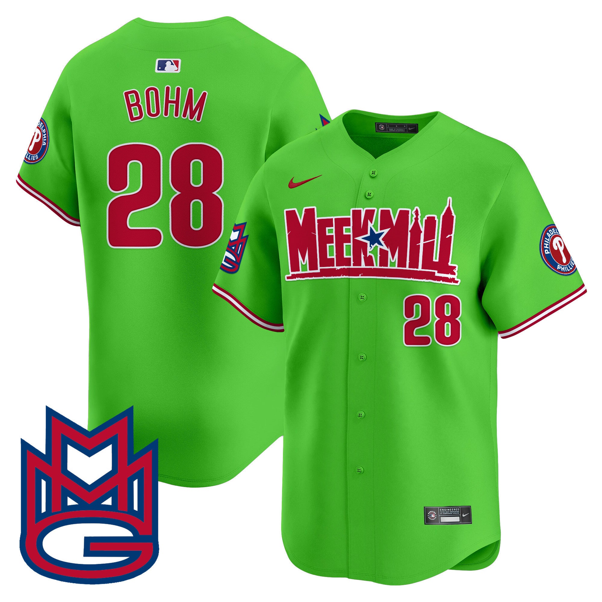 Men's Phillies Meek Mill Vapor Premier Limited Jersey - All Stitched