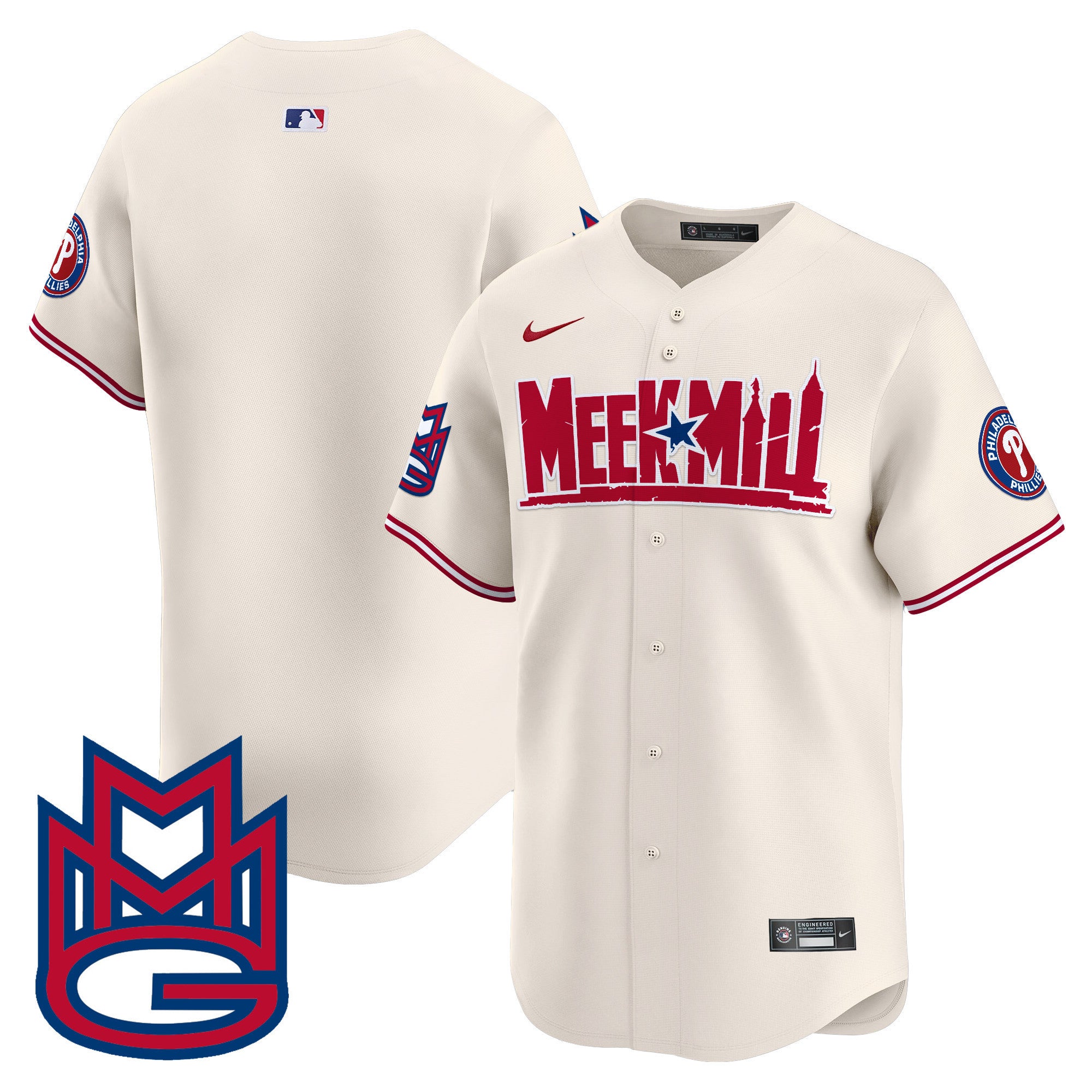 Men's Phillies Meek Mill Vapor Premier Limited Jersey - All Stitched