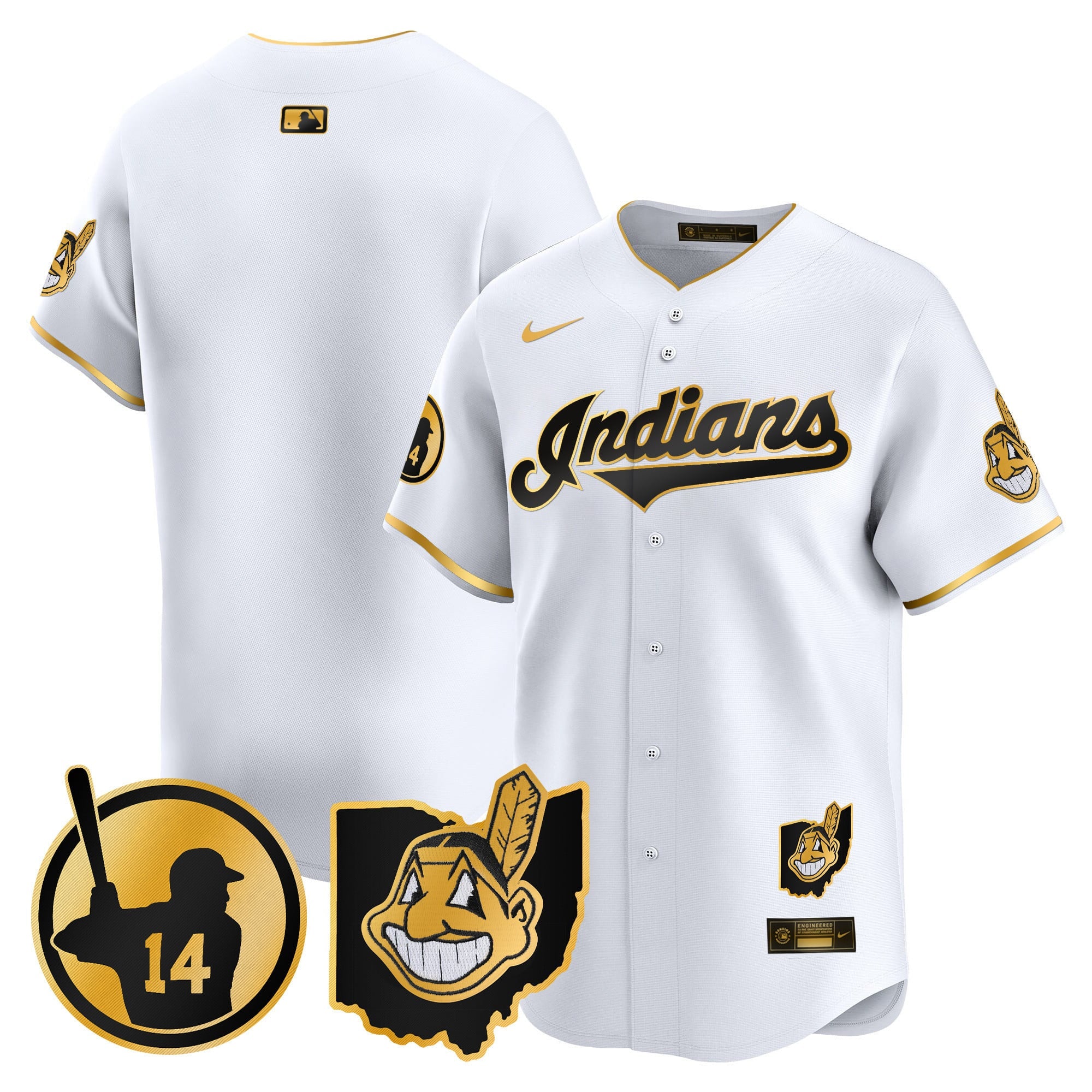 Women's Cleveland Indians Larry Doby Patch Vapor Premier Limited Jersey - All Stitched