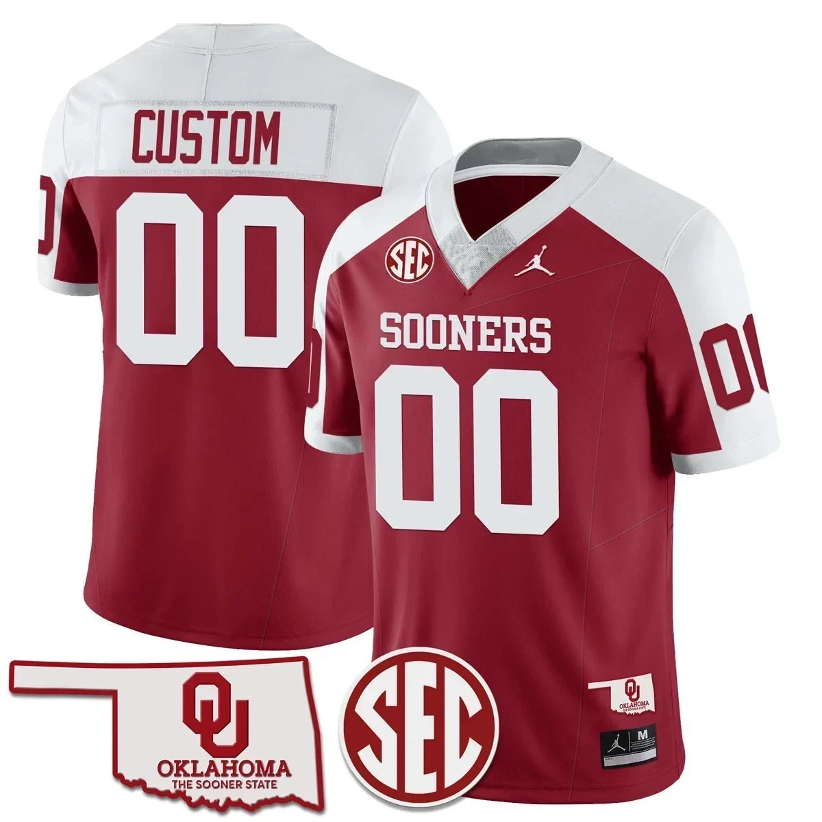 Custom Name/Gender Oklahoma Sooners 2024 SEC Patch Vapor Premier Limited Jersey - All Stitched