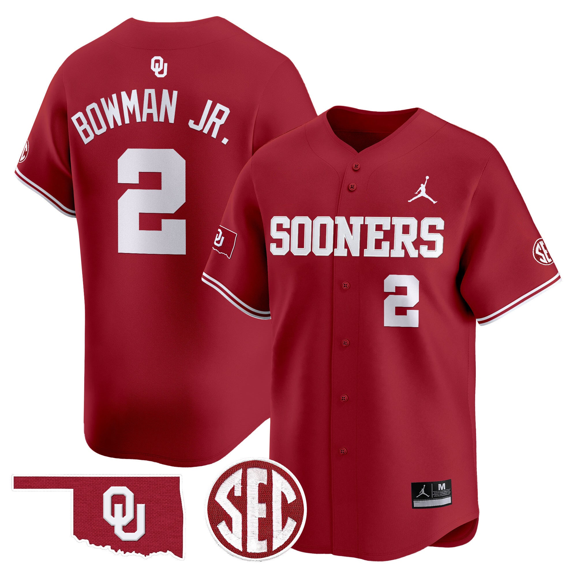 Men's Oklahoma Sooners 2024 Vapor Premier Limited Jersey V2 - SEC Patch - All Stitched
