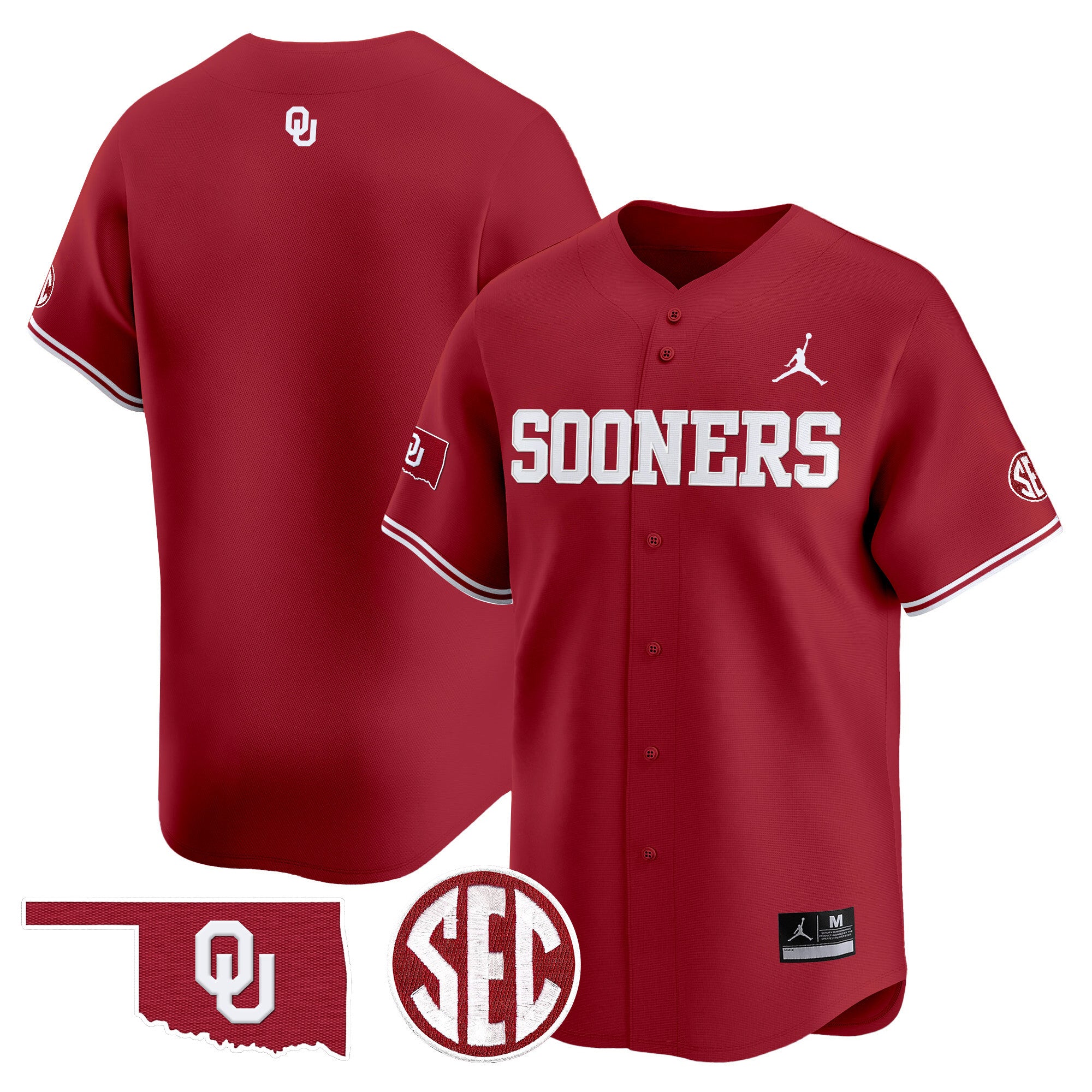 Men's Oklahoma Sooners 2024 Vapor Premier Limited Jersey V2 - SEC Patch - All Stitched