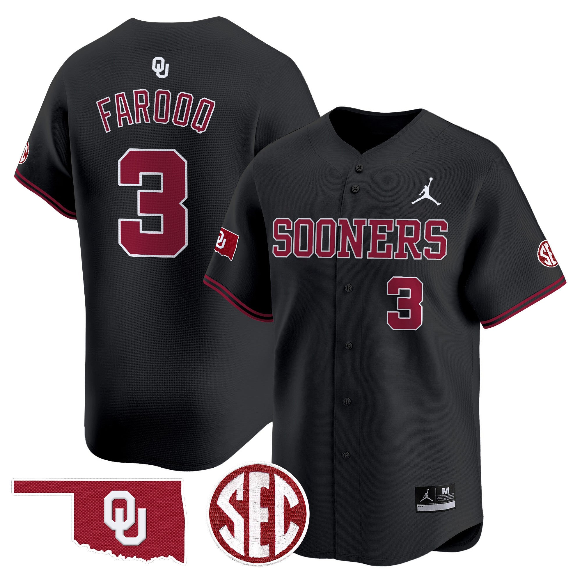 Men's Oklahoma Sooners 2024 Vapor Premier Limited Jersey V2 - SEC Patch - All Stitched