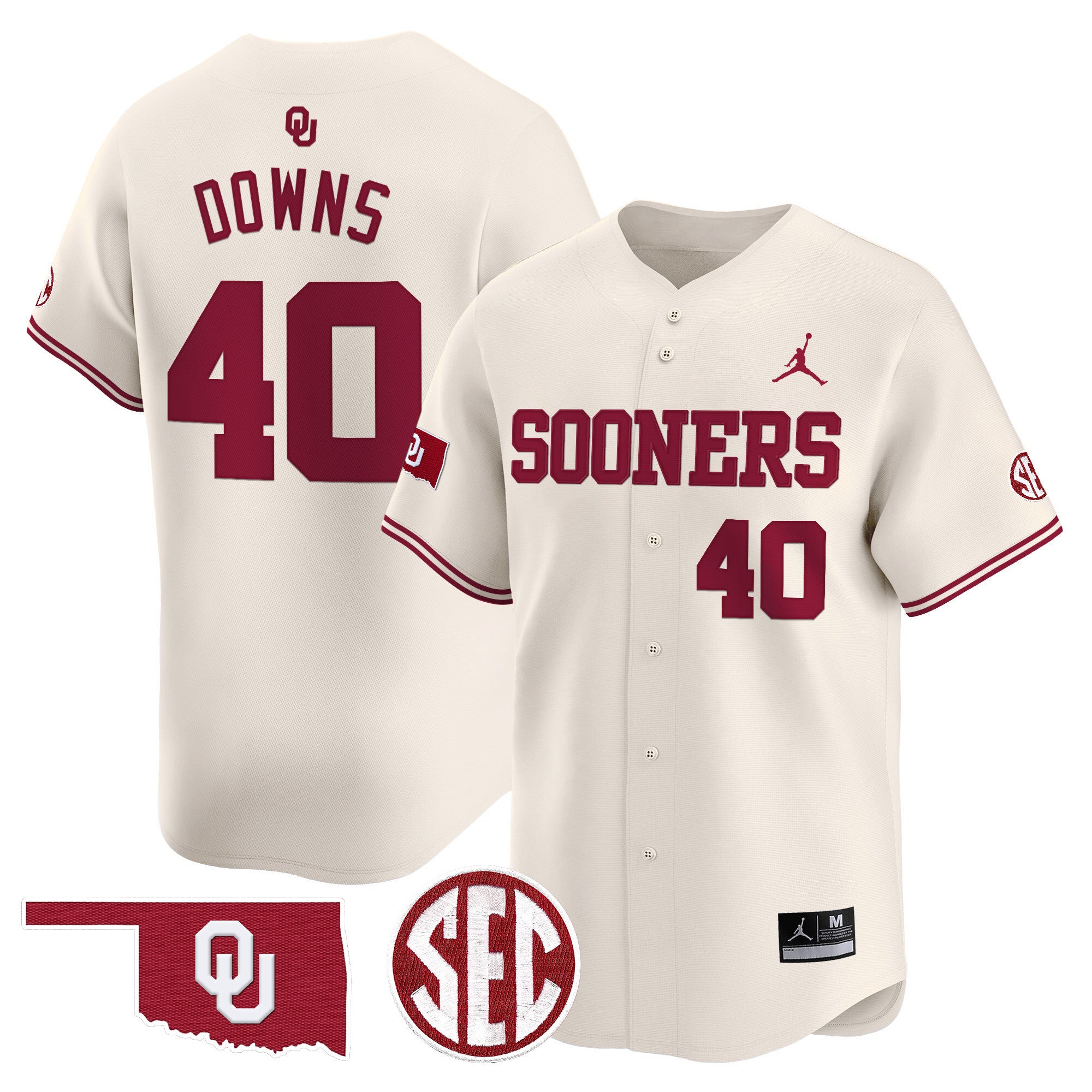 Men's Oklahoma Sooners 2024 Vapor Premier Limited Jersey V2 - SEC Patch - All Stitched