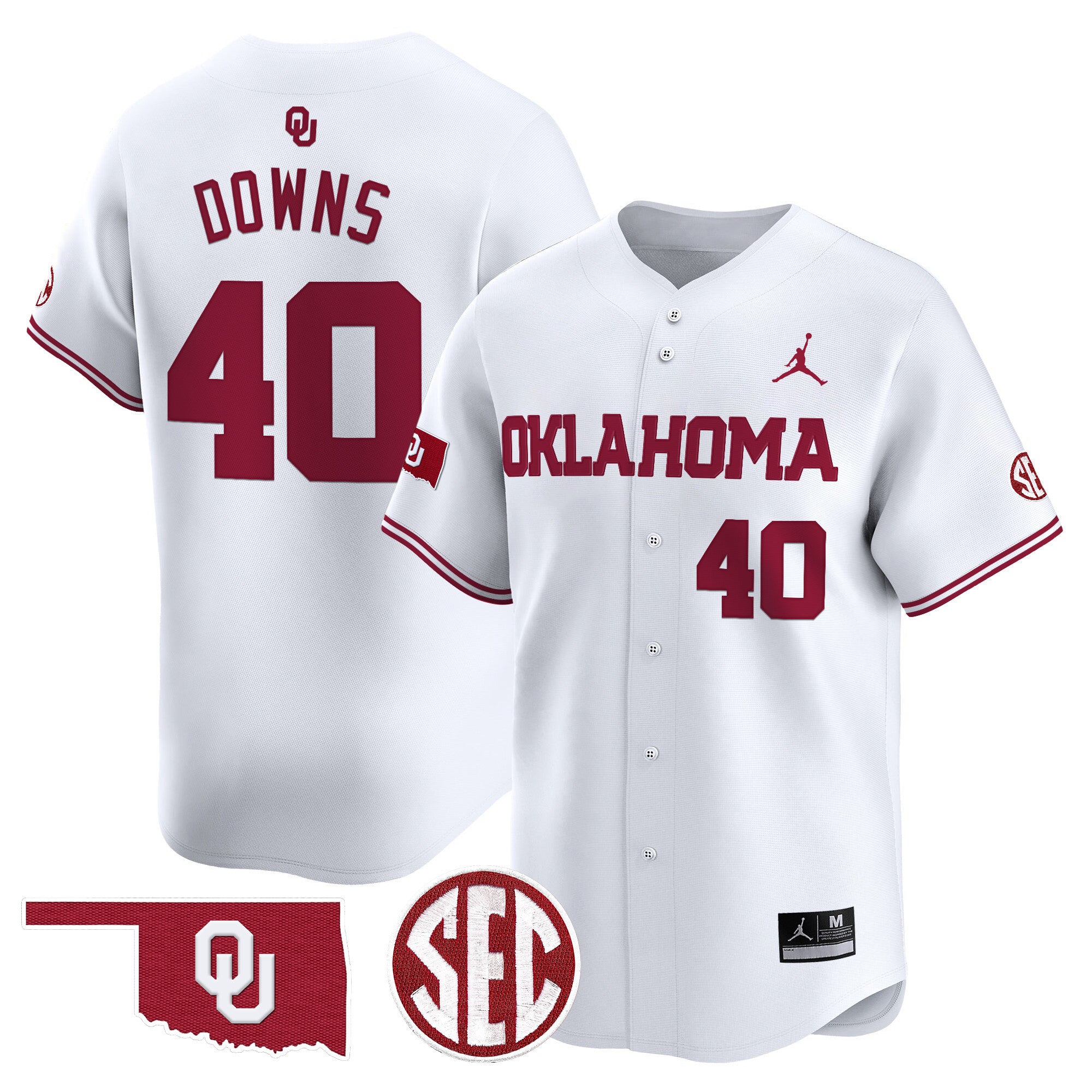 Men's Oklahoma Sooners 2024 Vapor Premier Limited Jersey - SEC Patch - All Stitched