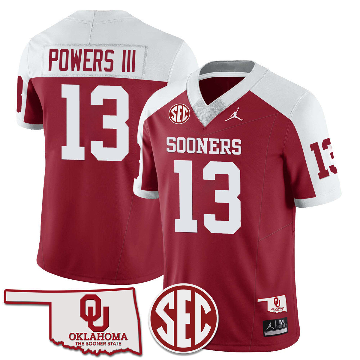 Men's Oklahoma Sooners 2024 SEC Patch Vapor Premier Limited Jersey - All Stitched