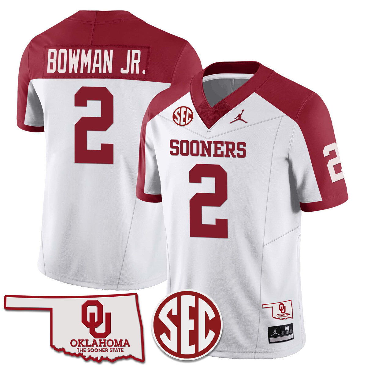 Men's Oklahoma Sooners 2024 SEC Patch Vapor Premier Limited Jersey - All Stitched