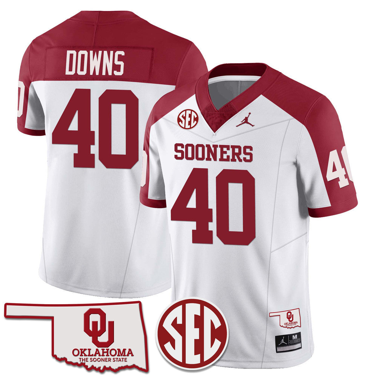 Men's Oklahoma Sooners 2024 SEC Patch Vapor Premier Limited Jersey - All Stitched