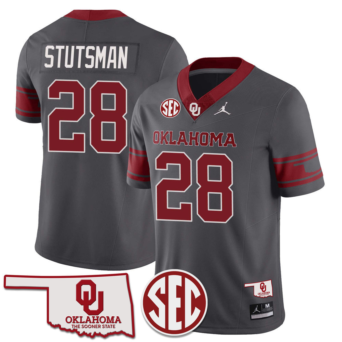 Men's Oklahoma Sooners 2024 SEC Patch Vapor Premier Limited Jersey - All Stitched