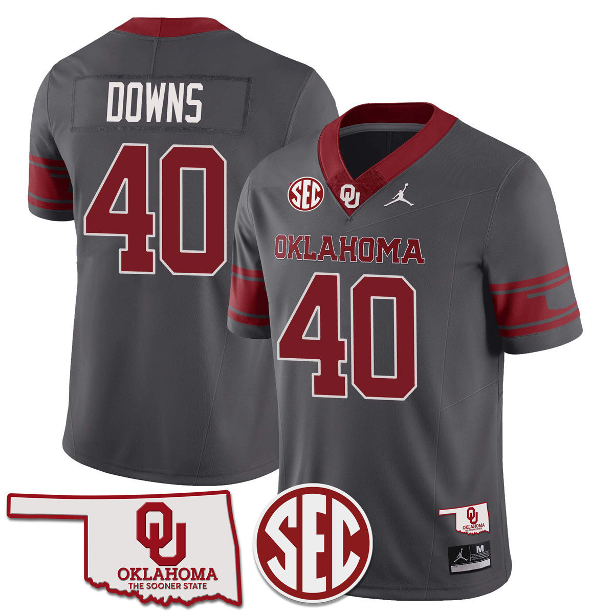 Men's Oklahoma Sooners 2024 SEC Patch Vapor Premier Limited Jersey - All Stitched