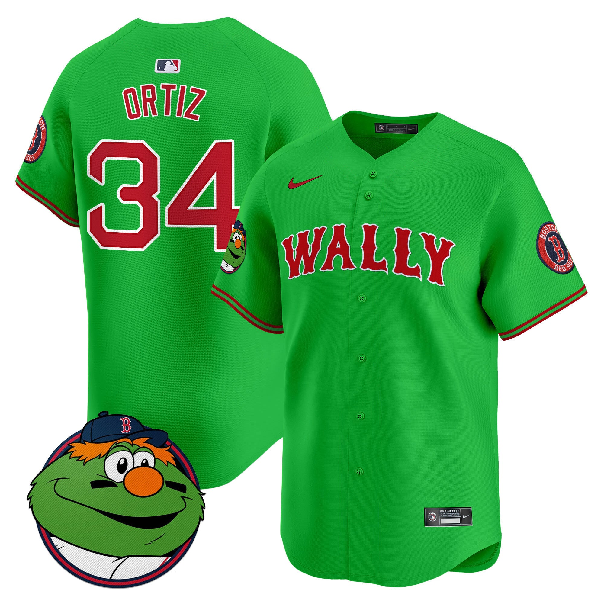 Men's Boston Red Sox Wally Vapor Premier Limited Jersey - All Stitched