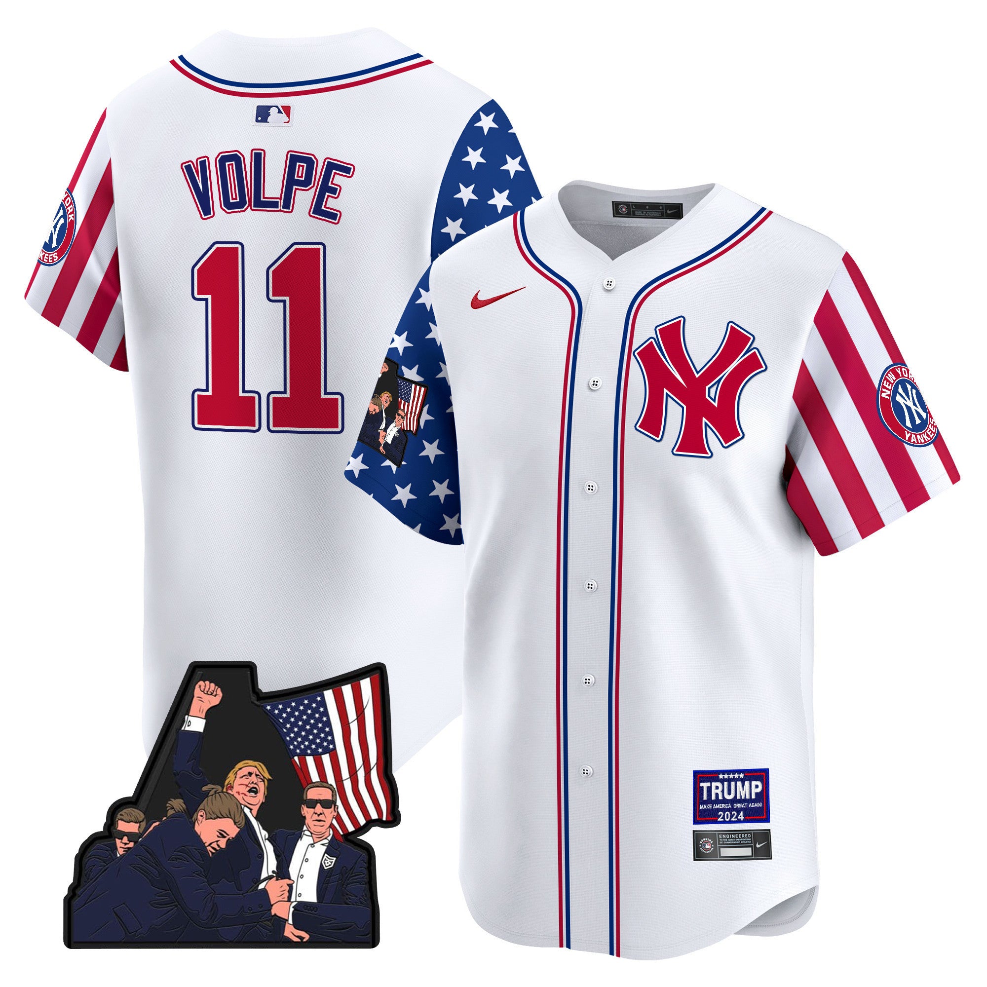 Men's New York Yankees Make American Great Again Vapor Premier Limited Jersey - All Stitched