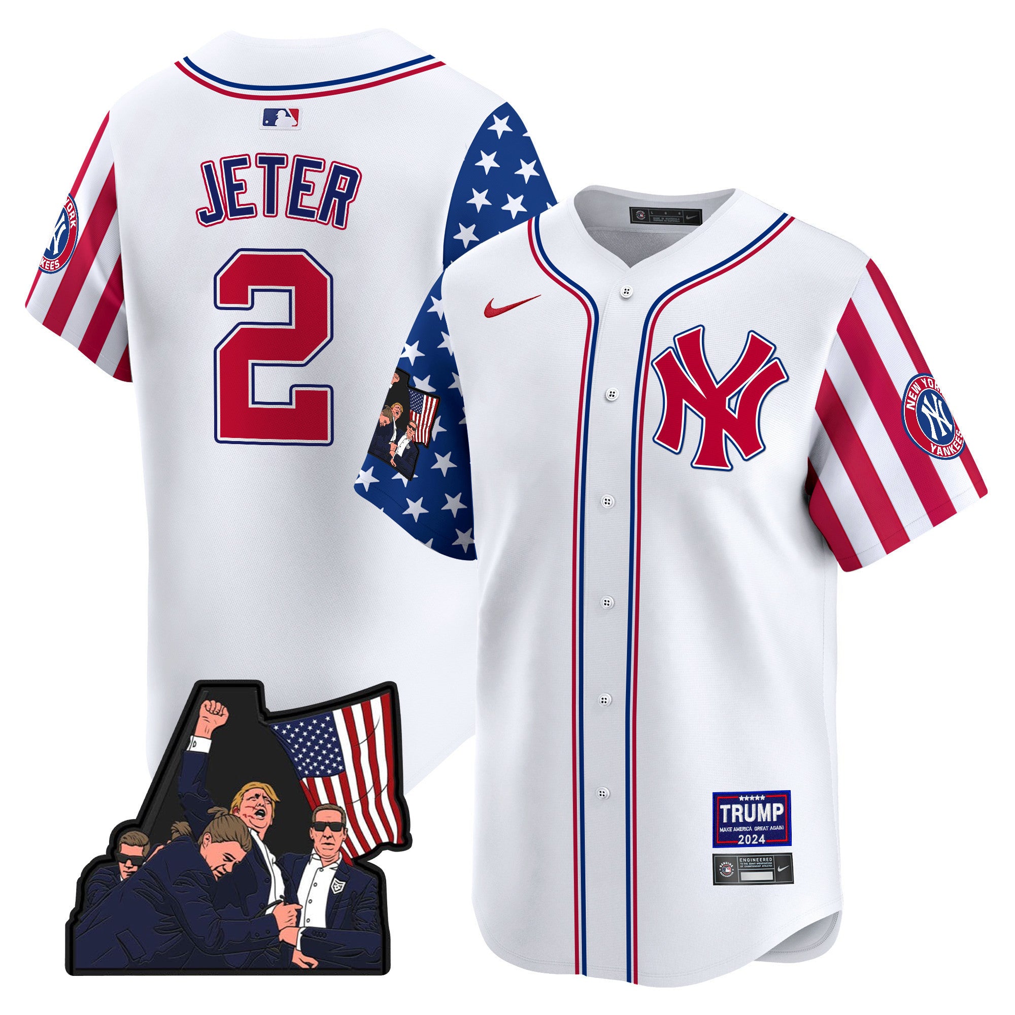 Men's New York Yankees Make American Great Again Vapor Premier Limited Jersey - All Stitched