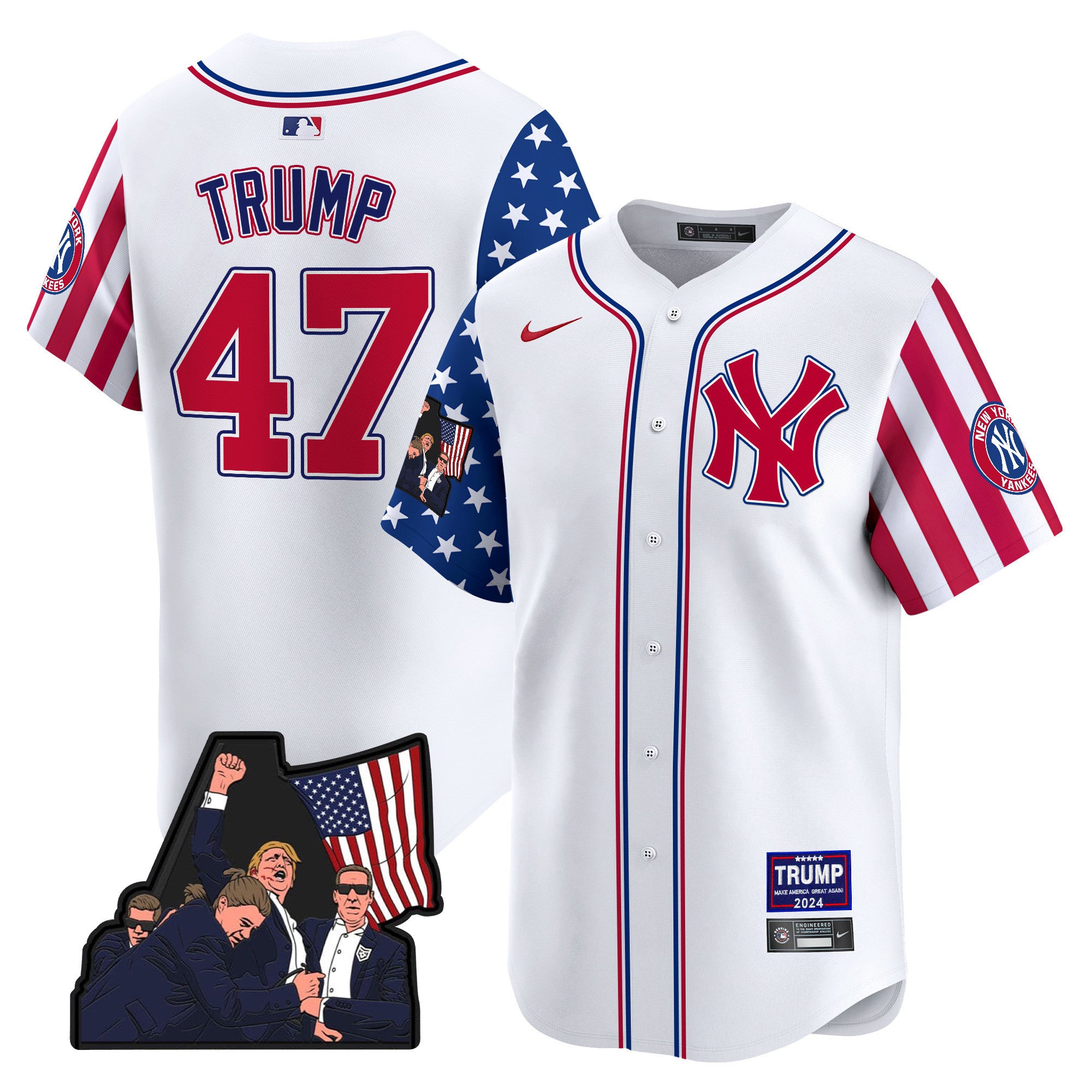 Men's New York Yankees Make American Great Again Vapor Premier Limited Jersey - All Stitched