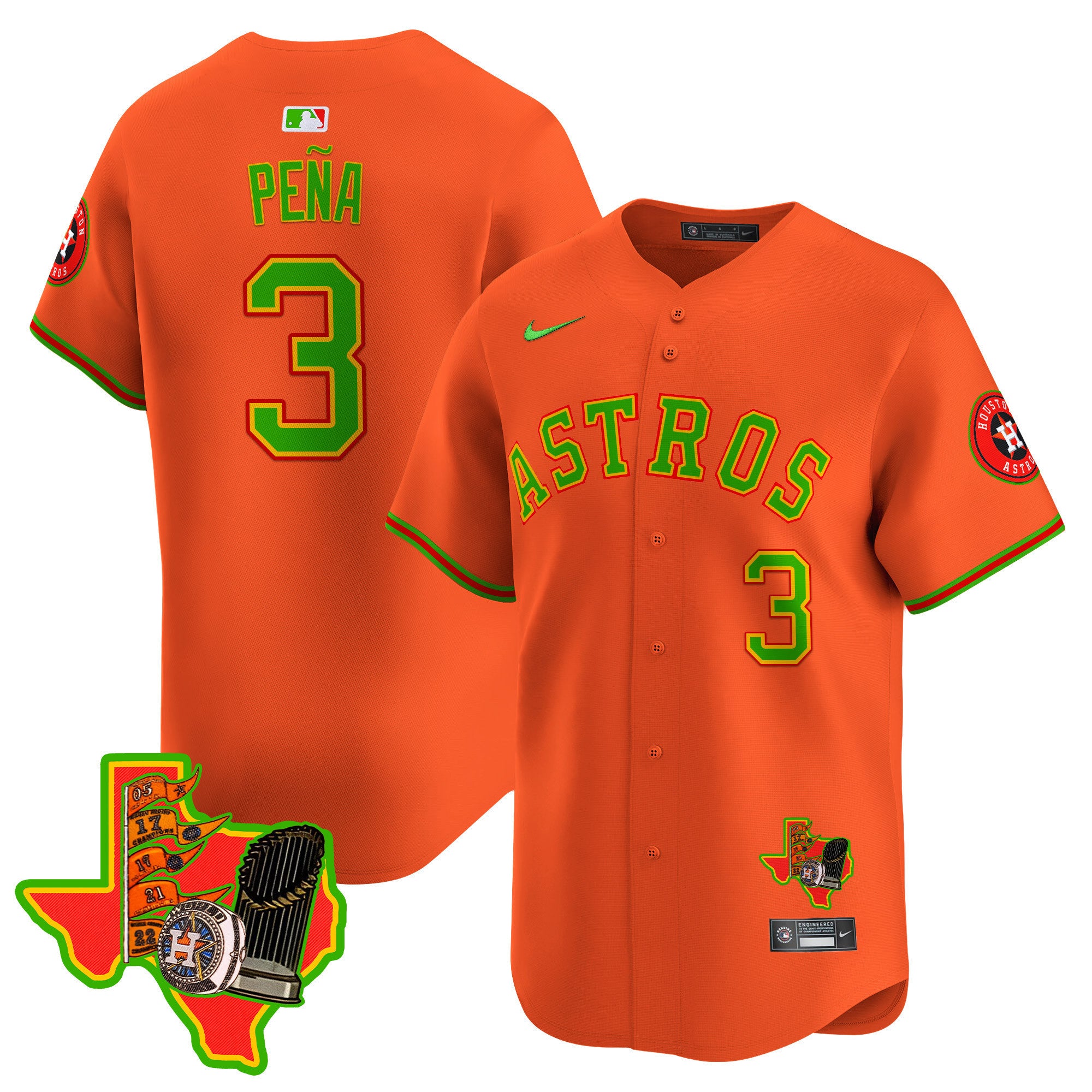 Men's Astros The Loteria Vapor Premier Limited Jersey - All Stitched