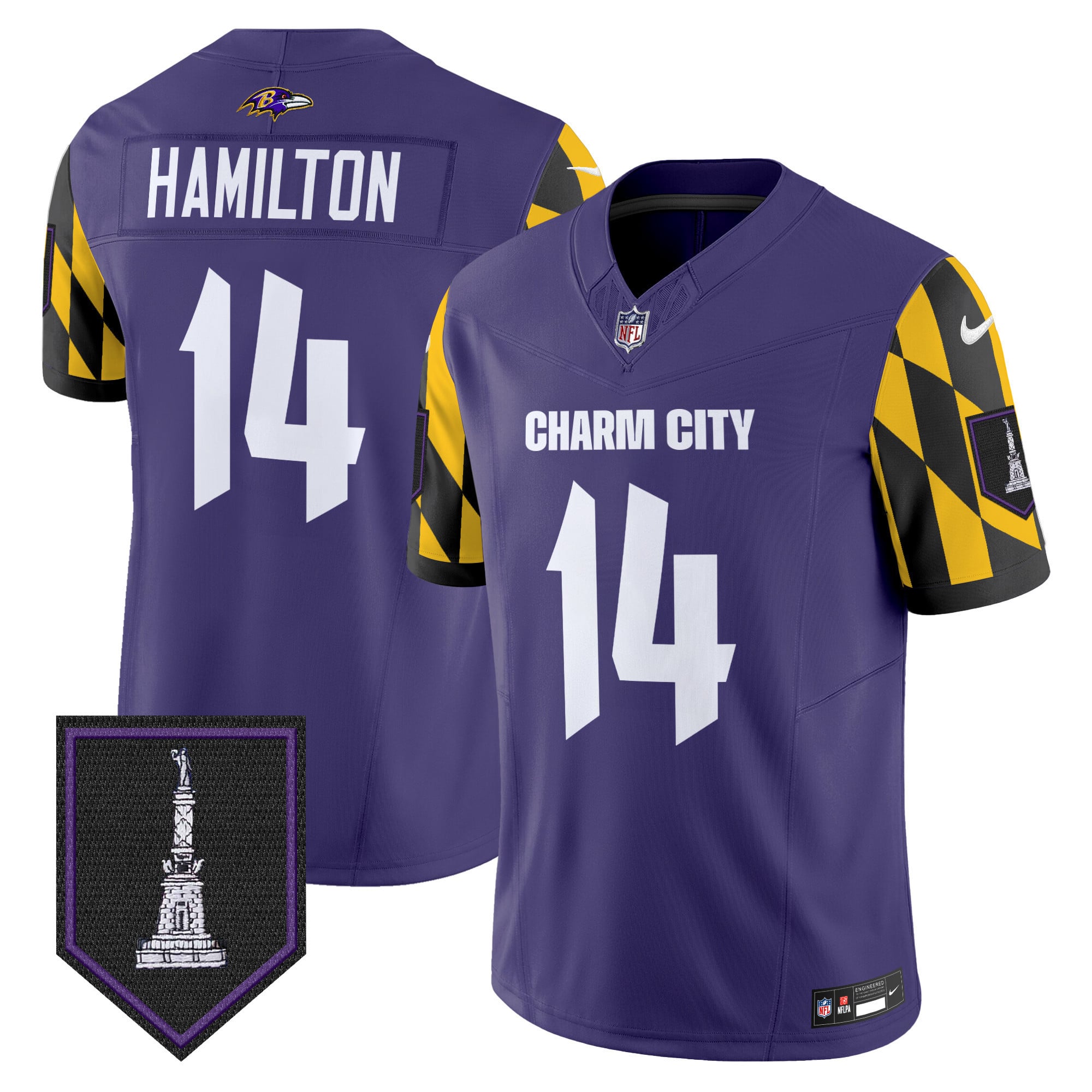 Men's Ravens City Edition Patch Vapor Limited Jersey - All Stitched