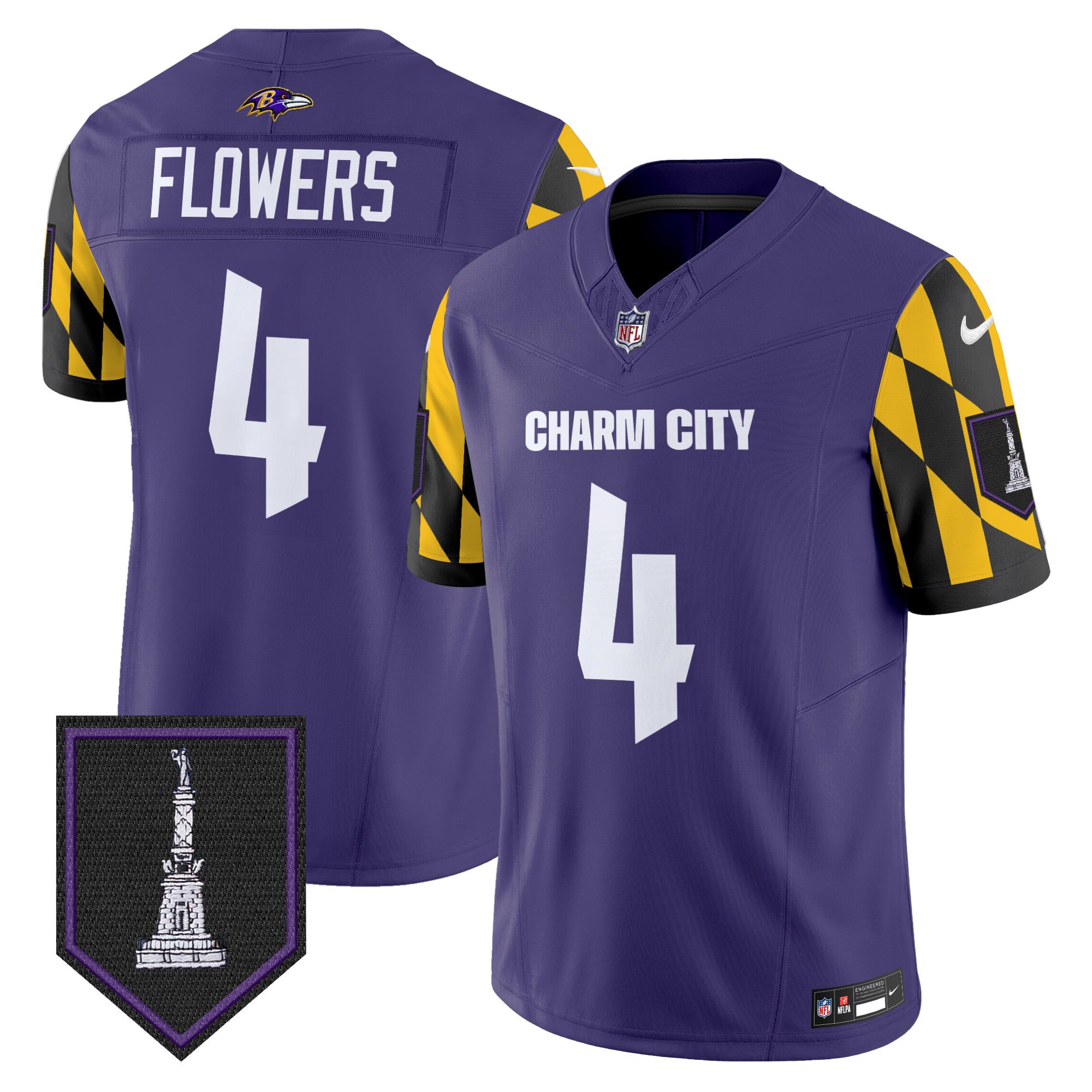 Men's Ravens City Edition Patch Vapor Limited Jersey - All Stitched