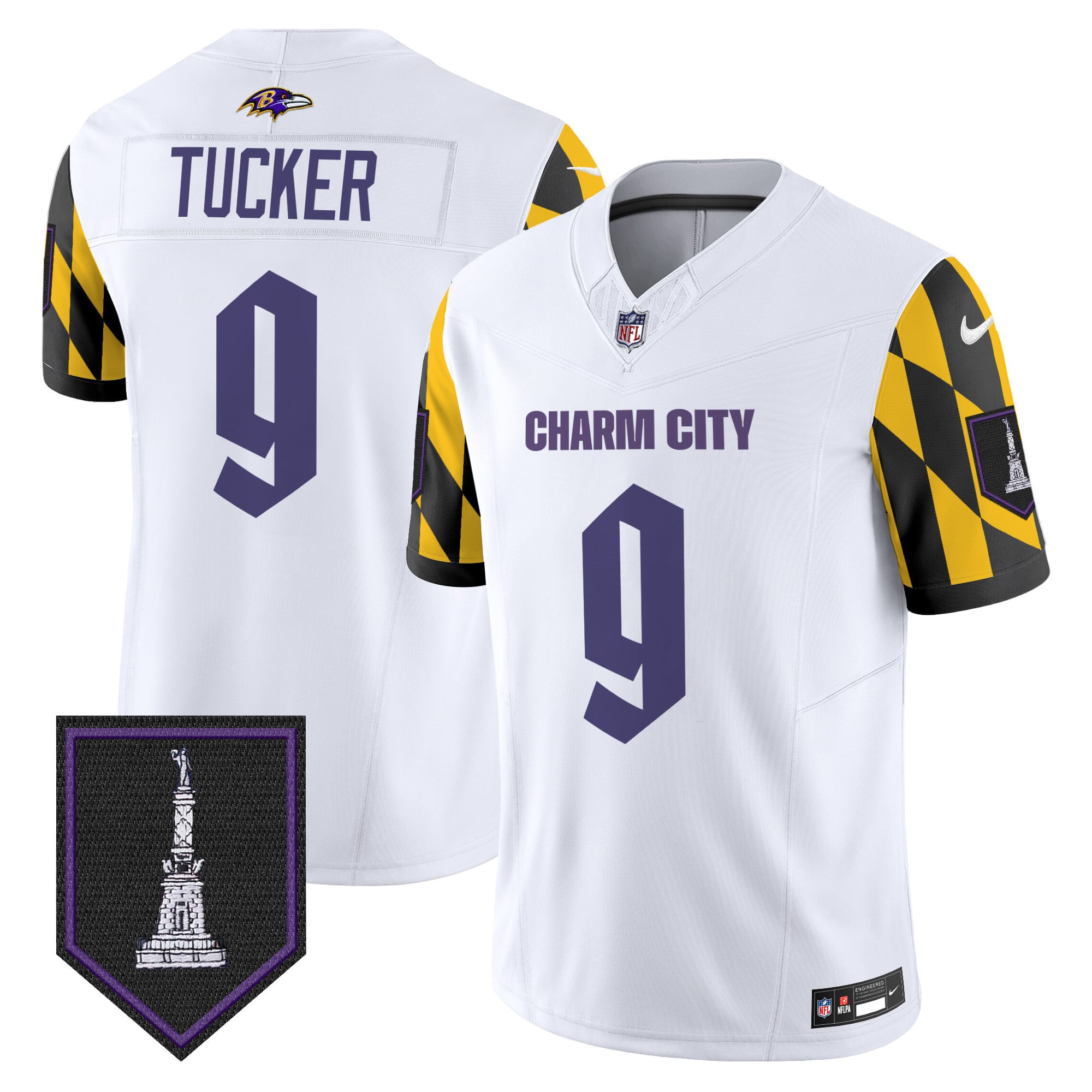 Men's Ravens City Edition Patch Vapor Limited Jersey - All Stitched