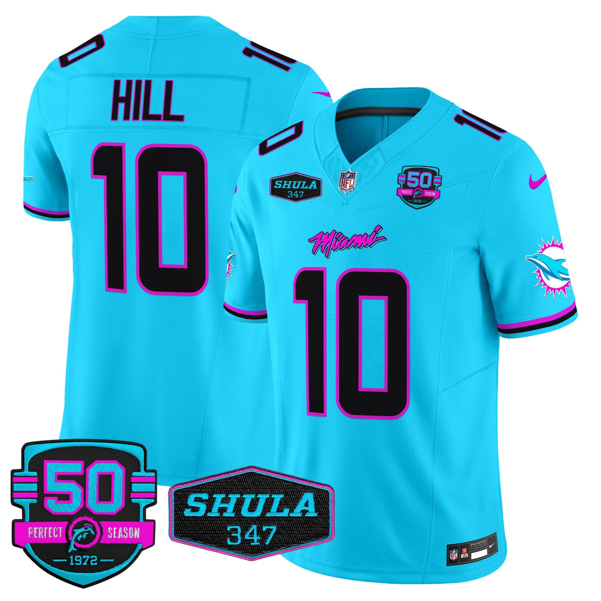 Men's Dolphins Miami Vice Vapor Limited Jersey V4 - All Stitched