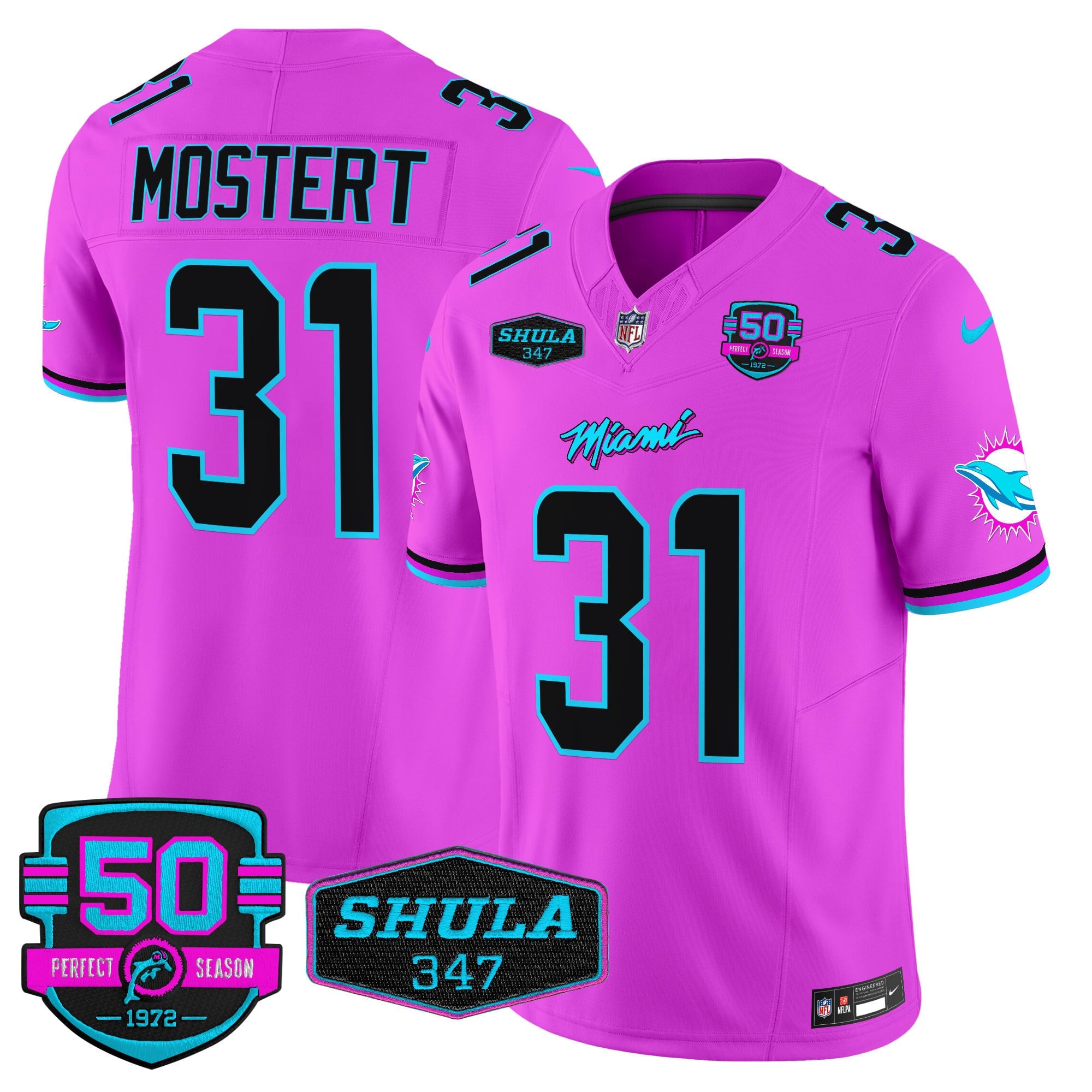 Men's Dolphins Miami Vice Vapor Limited Jersey V4 - All Stitched