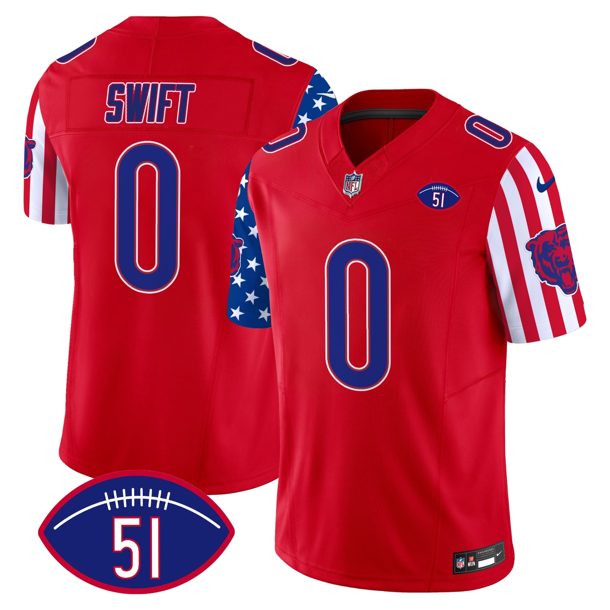 Men's Bears American Style Vapor Limited Jersey - All Stitched